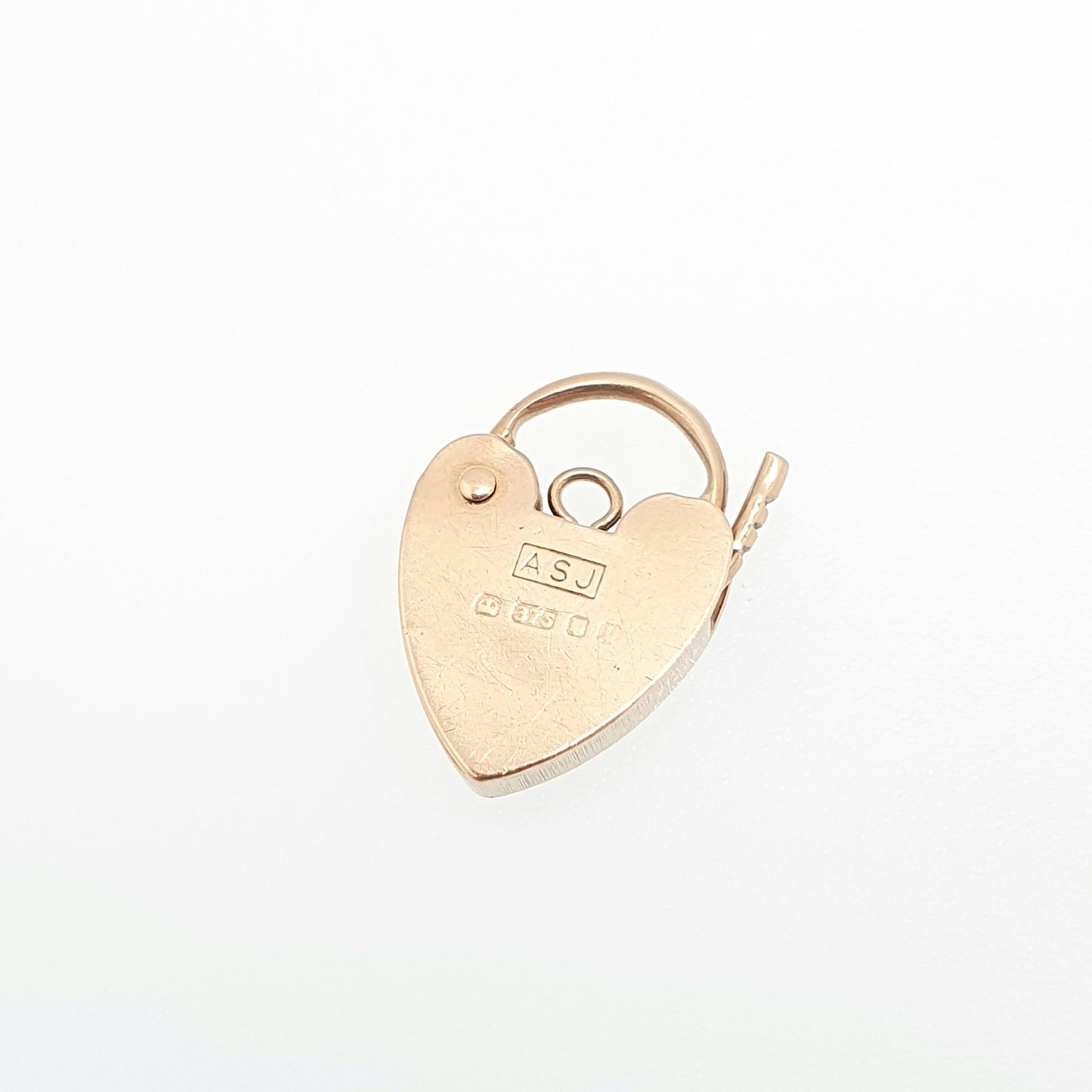 Vintage 9ct Solid Gold Padlock Charm Lock Pendant Bracelet Tiny Solid 9k 375 Small Necklace Victorian Revival Clasp Womens Girls Jewelry