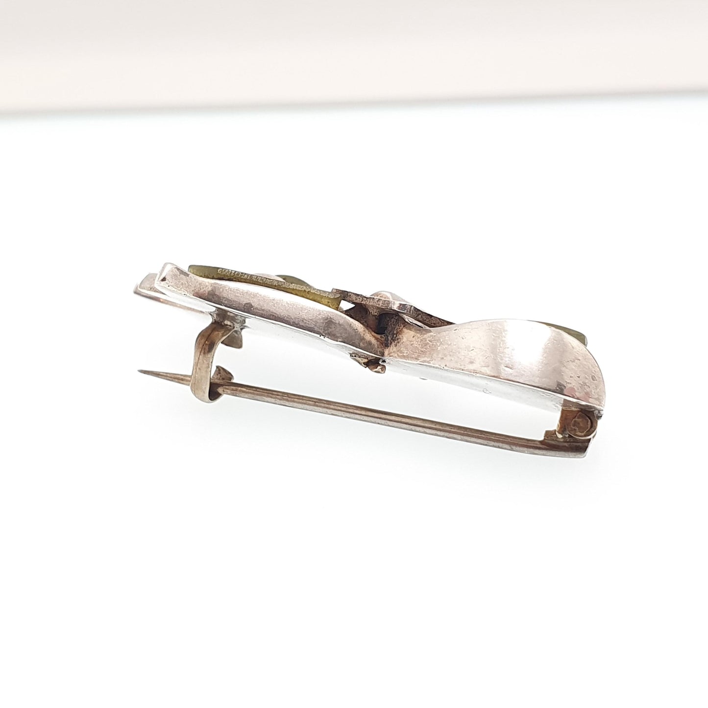 Antique Victorian Irish Connemara Marble Sterling Silver Buckle Brooch Pin Green Marble Ireland Celtic Gaelic Jewelry Jewellery Vintage