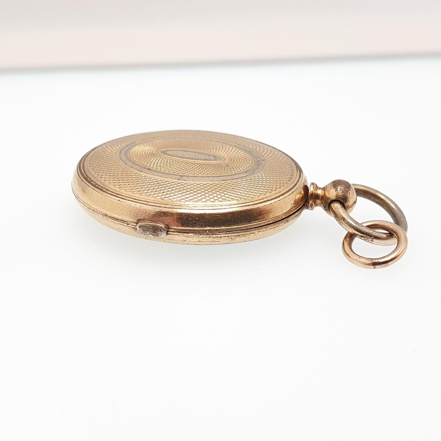 Antique Victorian Rolled Gold Locket Necklace Pendant Gold Filled Engine Turned 1800s Oval Vintage Womens Ladies Jewellery Jewelry