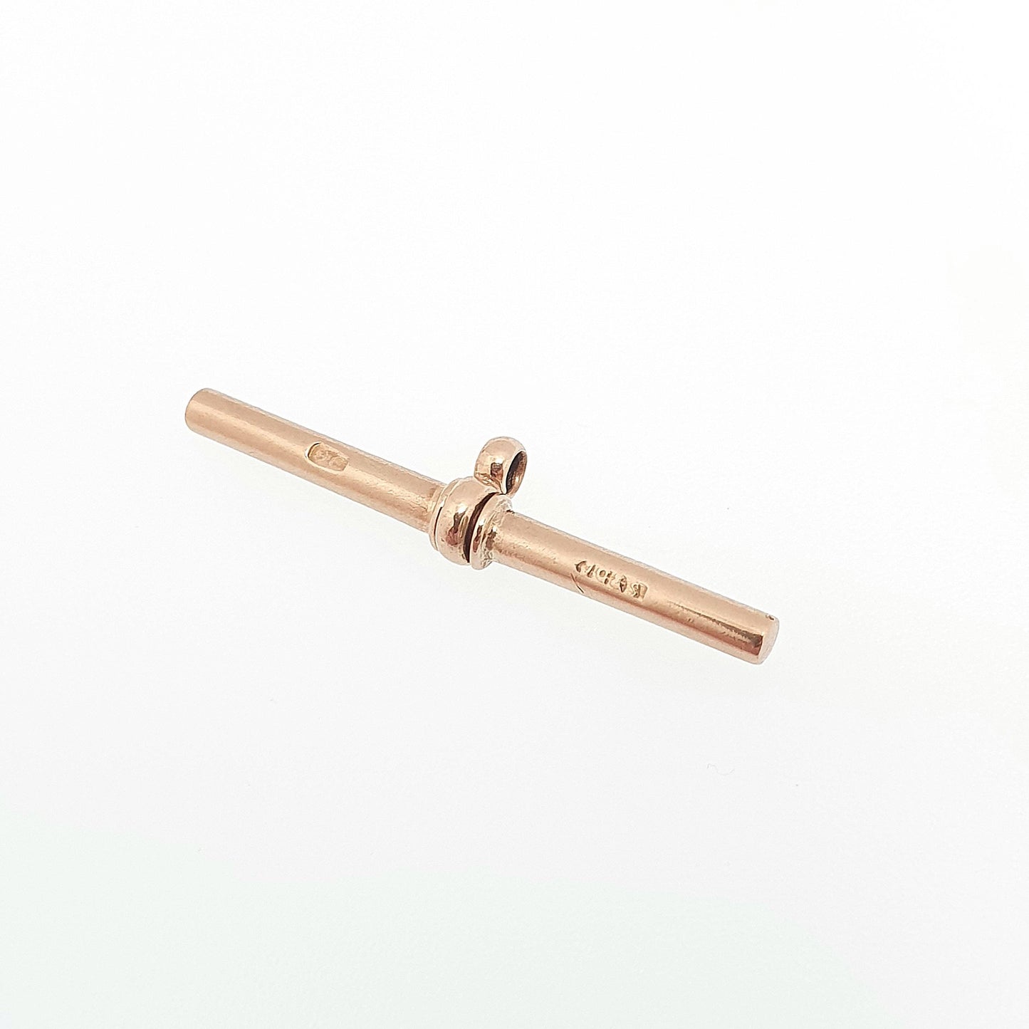 Antique Victorian 9ct Rose Gold T Bar Pendant Fob Necklace Solid 375 9k 9 Carat Large Hallmark Albert Chain Jewelry Jewellery Mens Womens