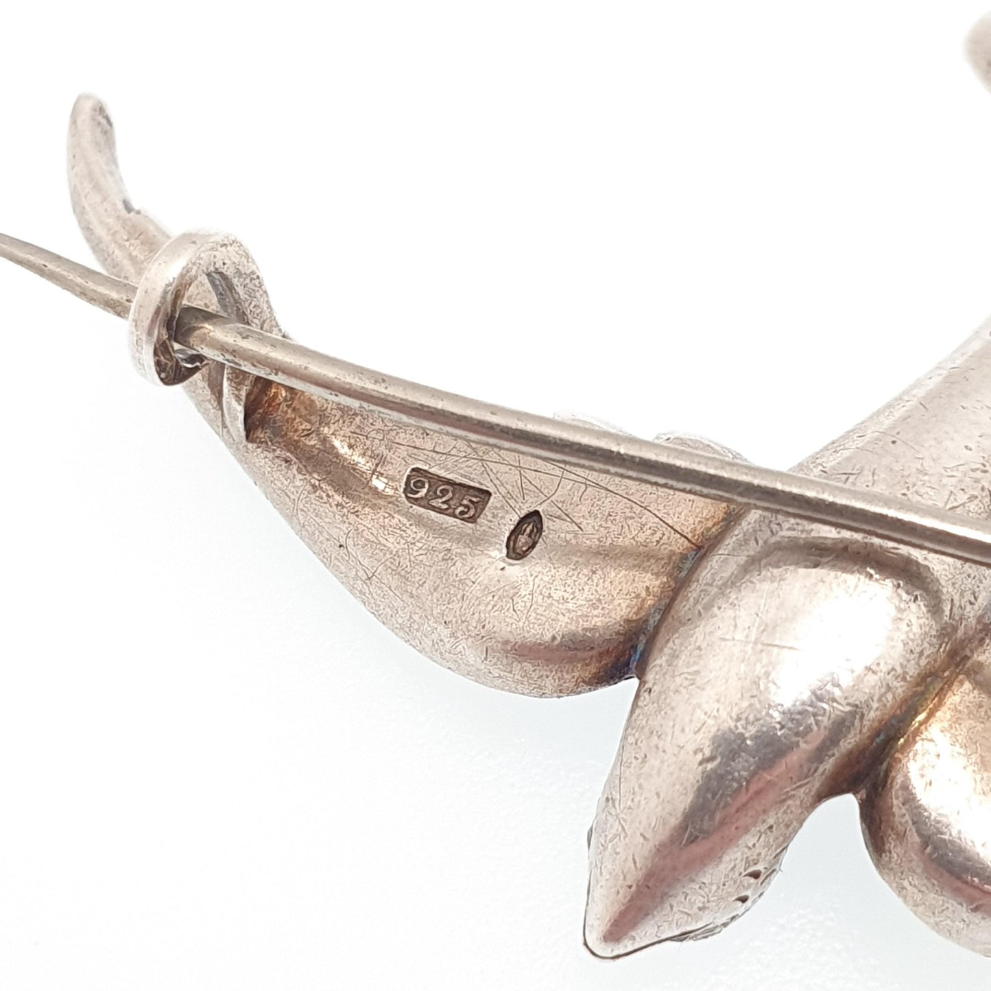 Antique Sterling Silver Victorian Paste Bird Brooch Diamond Foiled Pastes Swallow Large Big Birds Vintage 1800s Parisian Diamond Company