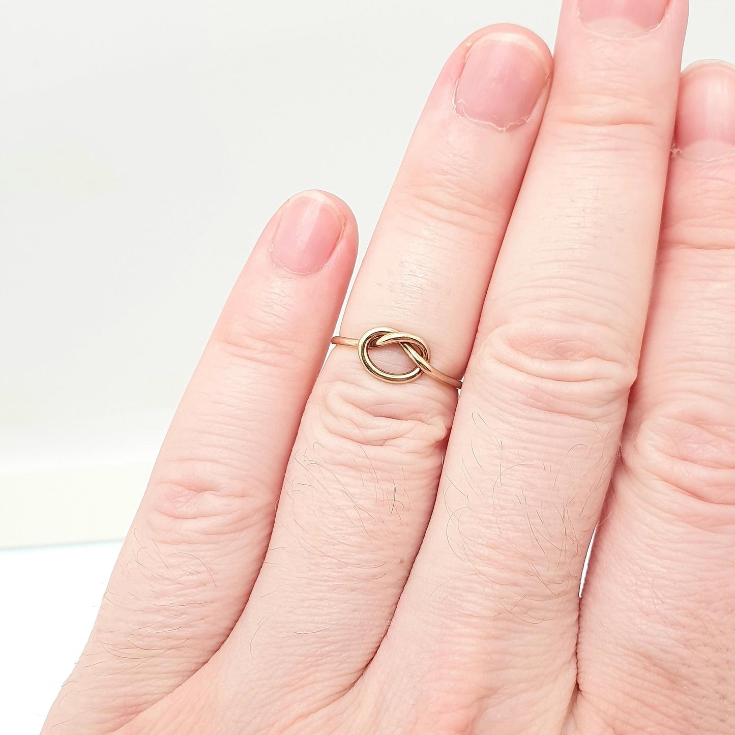 Vintage 9k 9ct Gold Knot Ring Infinity Solid 9ct 375 9kt 1976 Hallmark Retro Womens Jewelry Jewellery
