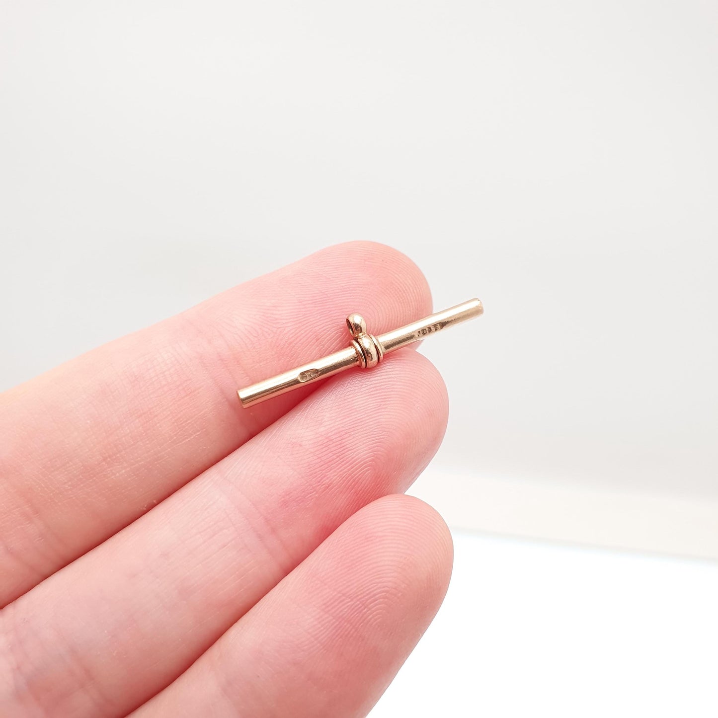 Antique Victorian 9ct Rose Gold T Bar Pendant Fob Necklace Solid 375 9k 9 Carat Large Hallmark Albert Chain Jewelry Jewellery Mens Womens