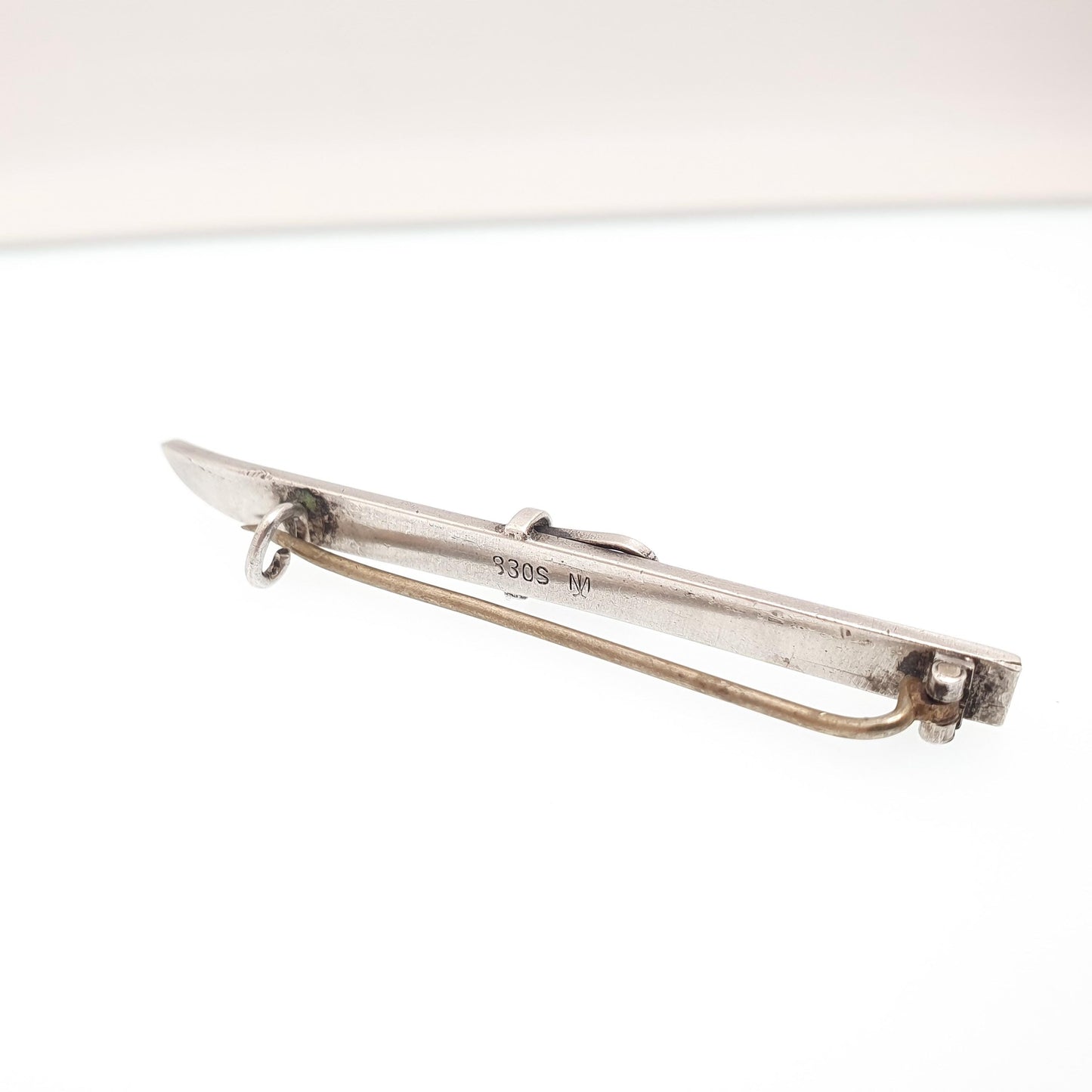 Antique Solid Silver MARIUS HAMMER Ski Brooch Pin Finse Norway Norwegian Skiing Scandinavian Vintage Jewelry Jewellery