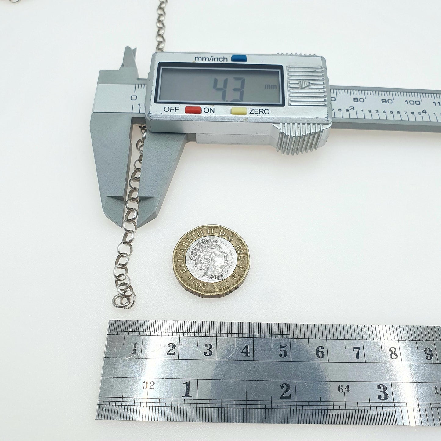 Vintage Sterling Silver Large Rolo Link Chain Necklace 53cm 20.8" 9.95g Unisex Mens Womens Ladies Jewelry Jewellery