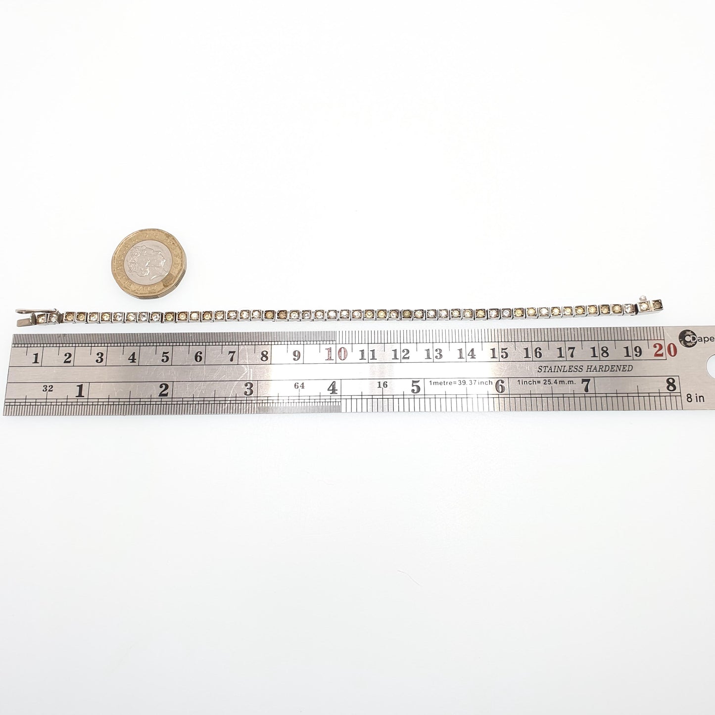 Antique Sterling Silver Diamond Paste Bracelet Art Deco Square Link Genuine 1920s Vintage 11.25g Sparkly Cocktail Womens Jewelry Jewellery