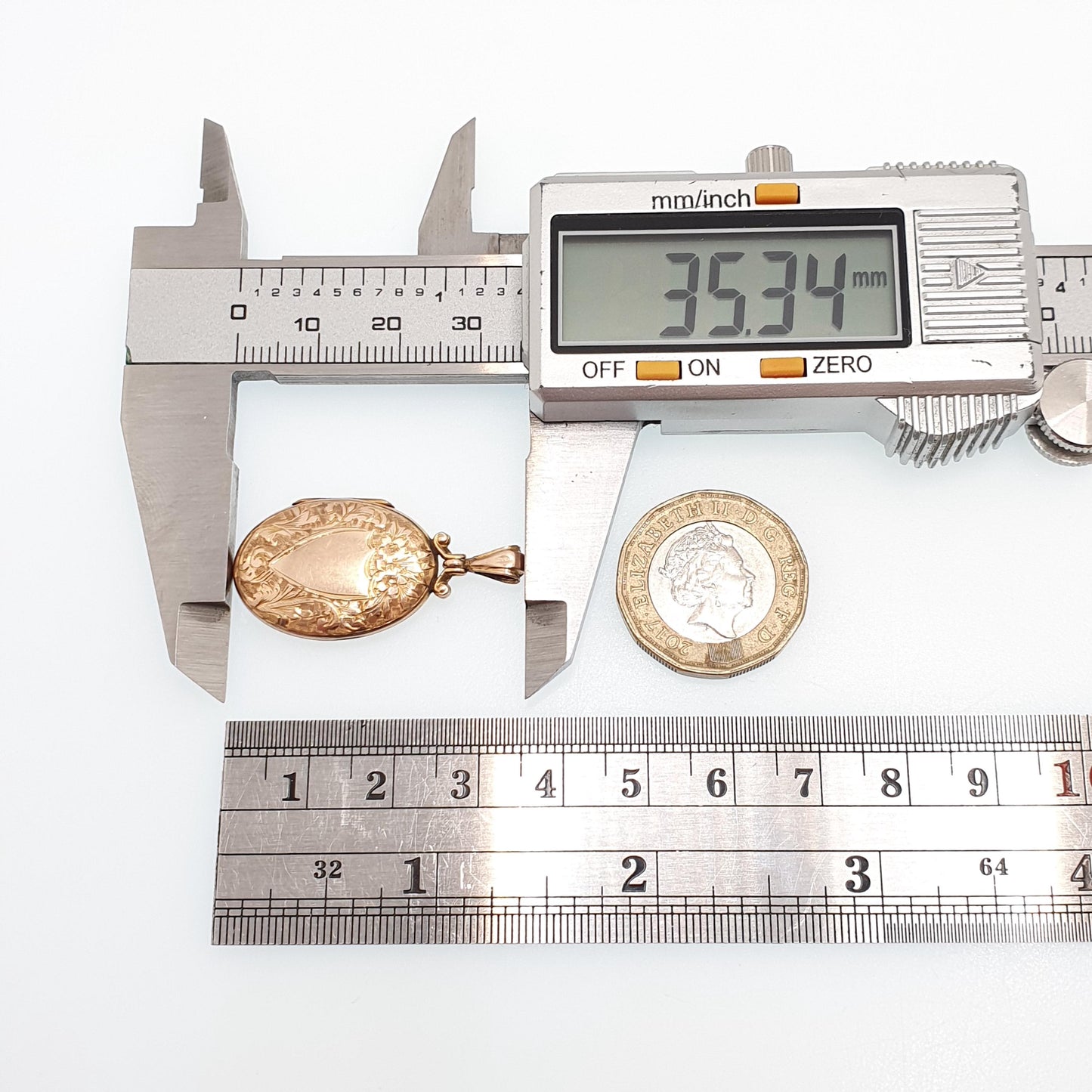 Antique Solid 9k 375 Gold Locket Oval 1907 Hallmark Shield Engraved All 9ct 9kt Gold Necklace Photo Picture Pendant Jewelry Jewellery