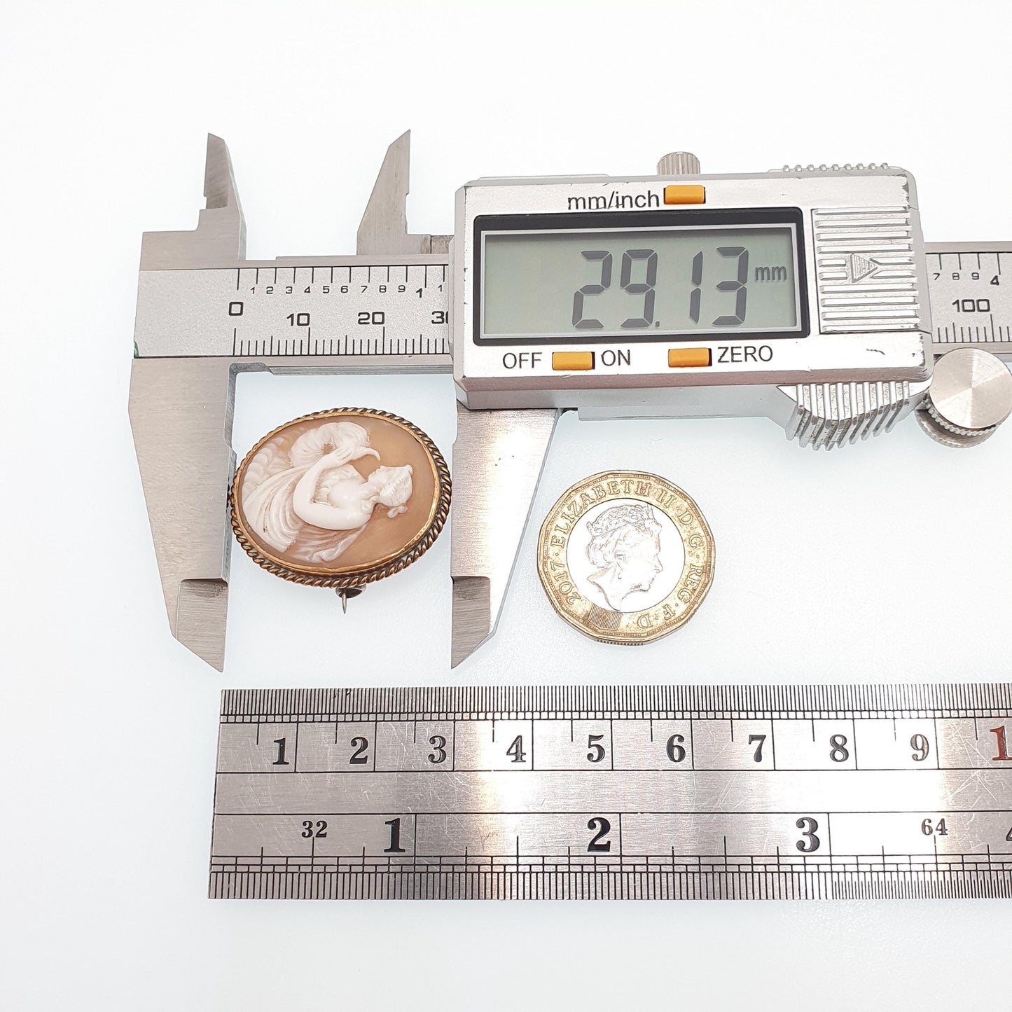 Antique Victorian Cameo Brooch Aphrodite Lady with a Bird Pendant Rolled Gold Filled Hand Carved Shell Vintage Jewelry Jewellery