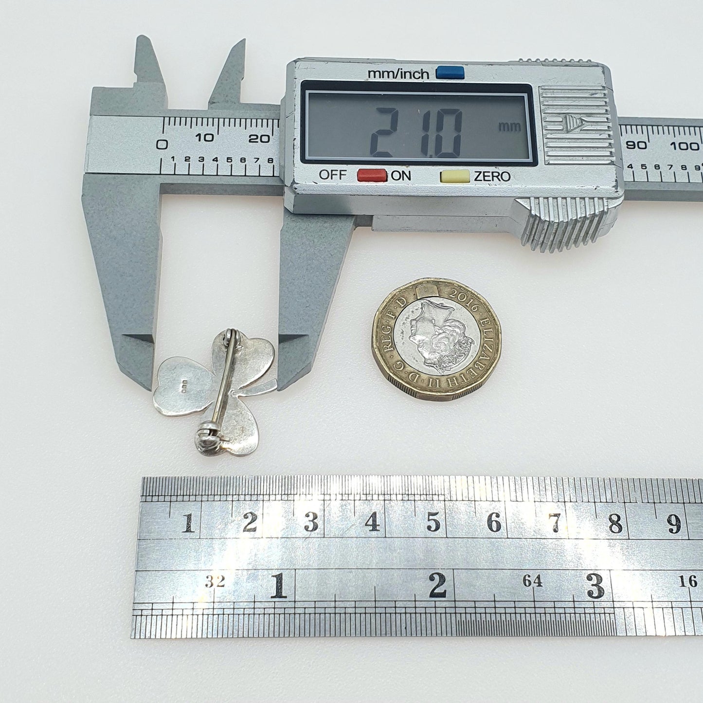 Vintage Sterling Silver Connemara Marble Clover Brooch Irish Lucky Dublin Three Leaf Green Shamrock Celtic Gaelic Jewelry Jewellery