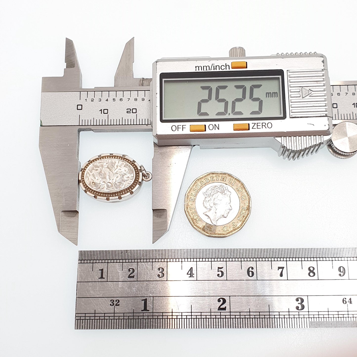 Antique Sterling Silver Locket Hallmark Oval Small Cute 1882 Hallmark Necklace Vintage Stepped Pendant Geometric Womens Jewelry Jewellery