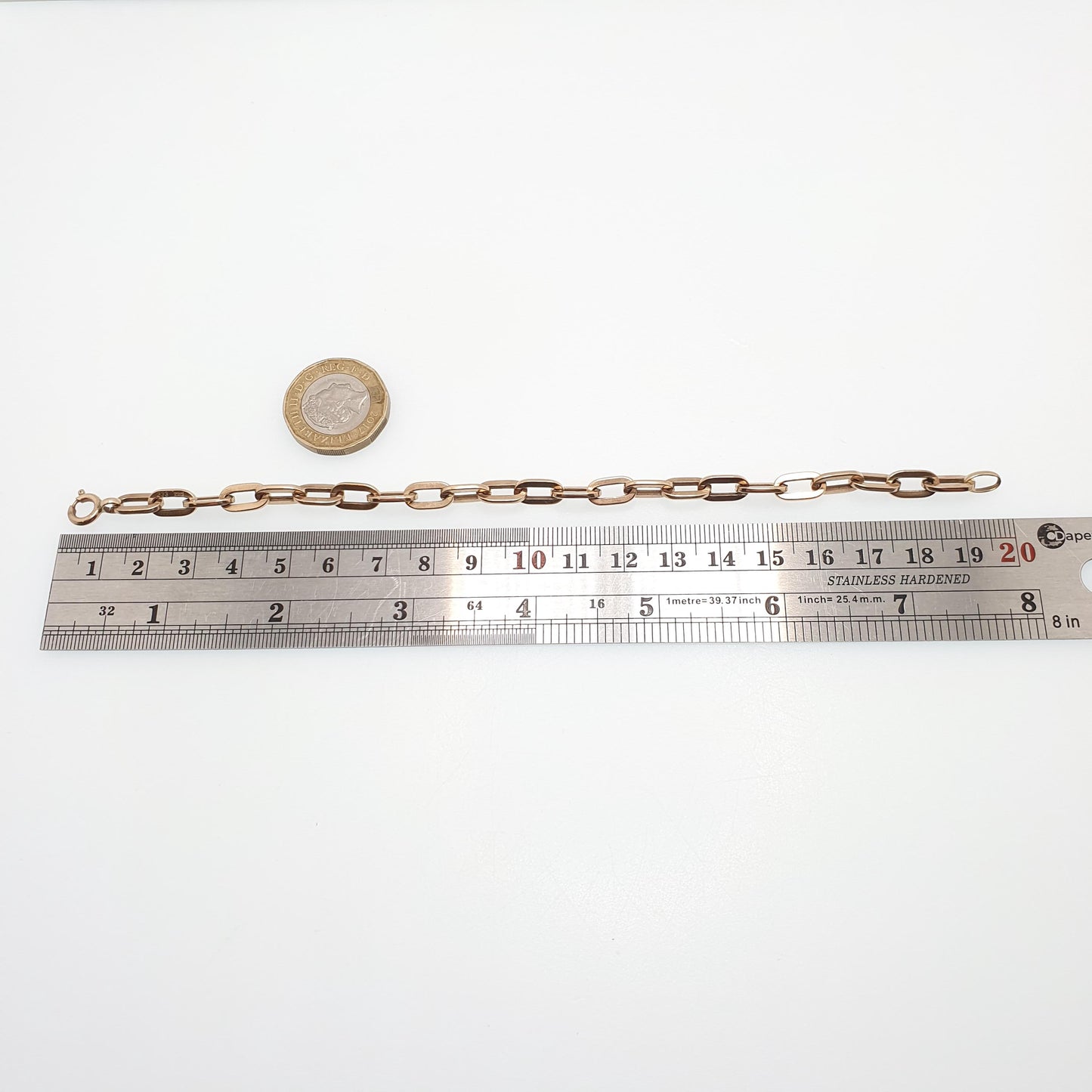 Antique 8ct Gold Anchor Link Bracelet Solid 333 German Friedrich Binder FBM 19cm 6.77g Vintage Mens Womens