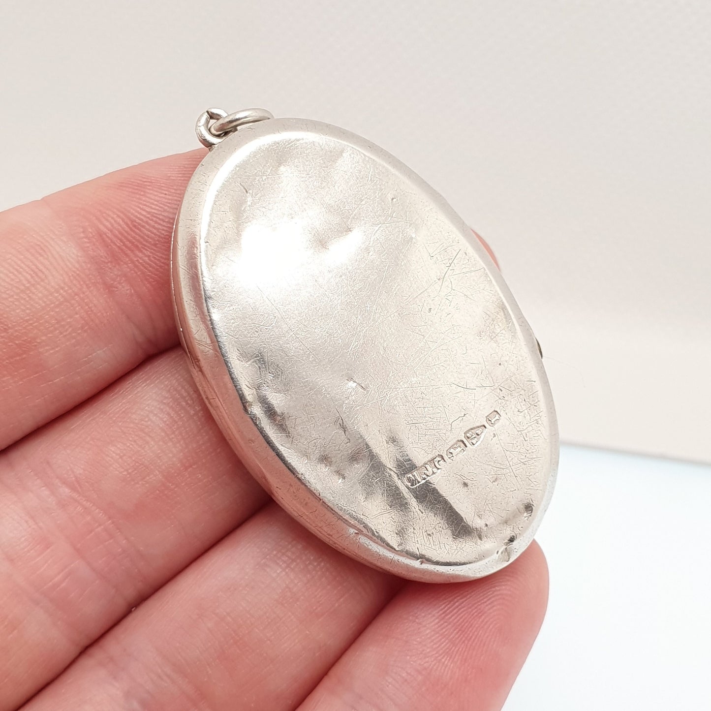 Antique Victorian Sterling Silver Pendant Large 1880 Engraved Etruscan Style Necklace Big Solid 925 1800s Vintage Womens Jewelry Jewellery