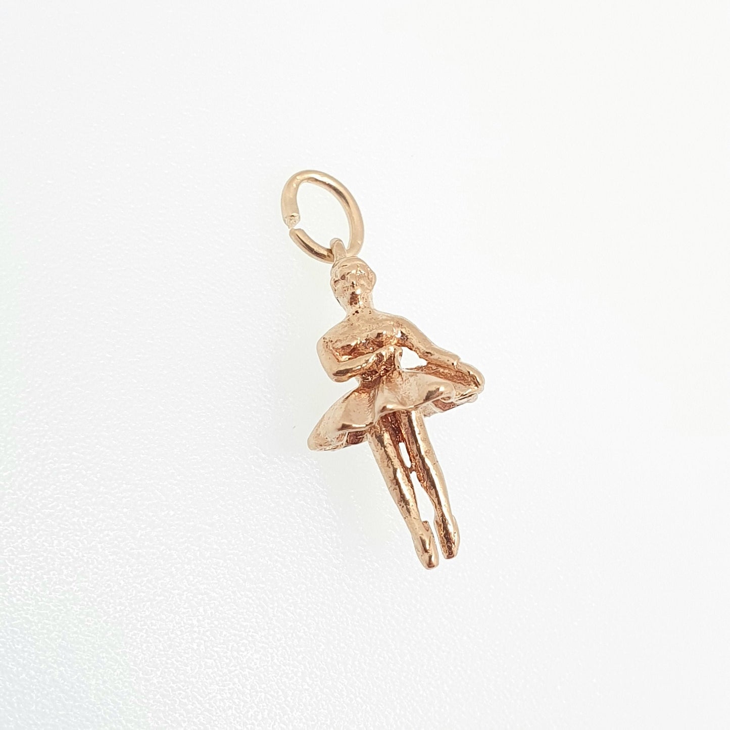 Vintage 9ct 9k Gold Ballerina Charm Bracelet Necklace Pendant Solid 375 Dancer Ballet Dancing Mens Retro Womens Charms Jewellery Jewelry