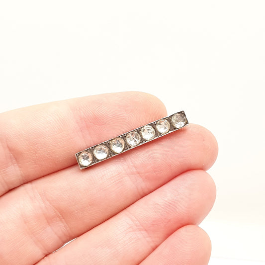Antique Georgian Diamond Paste Solid Silver Brooch Old Cut Early 1800s Rare Unique Round Cut Vintage Womens Victorian Jewelry Jewellery
