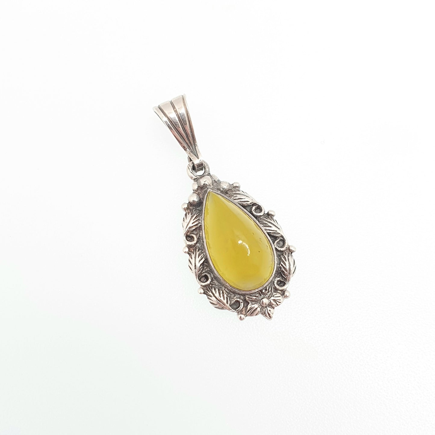 RESERVED/SOLD JOY Antique Solid Silver Green Quartz Pendant Art Deco Necklace Bernard Instone Style 1920s Oval Cut Black Lemon