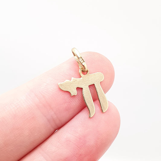Vintage 14k 14kt Gold Hebrew Chai Charm Pendant Necklace Jewish Symbol Life Retro Solid 585 Bracelet Cute Mens Womens Jewelry Jewellery