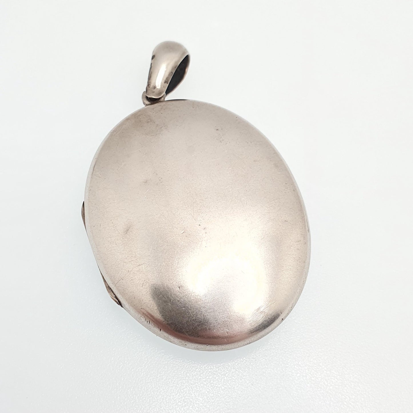 Antique Victorian Locket Silver Plate Large Big Cross Engraved Necklace Pendant Genuine 1800s Gift Picture Photo Oval Vintage Jewellery