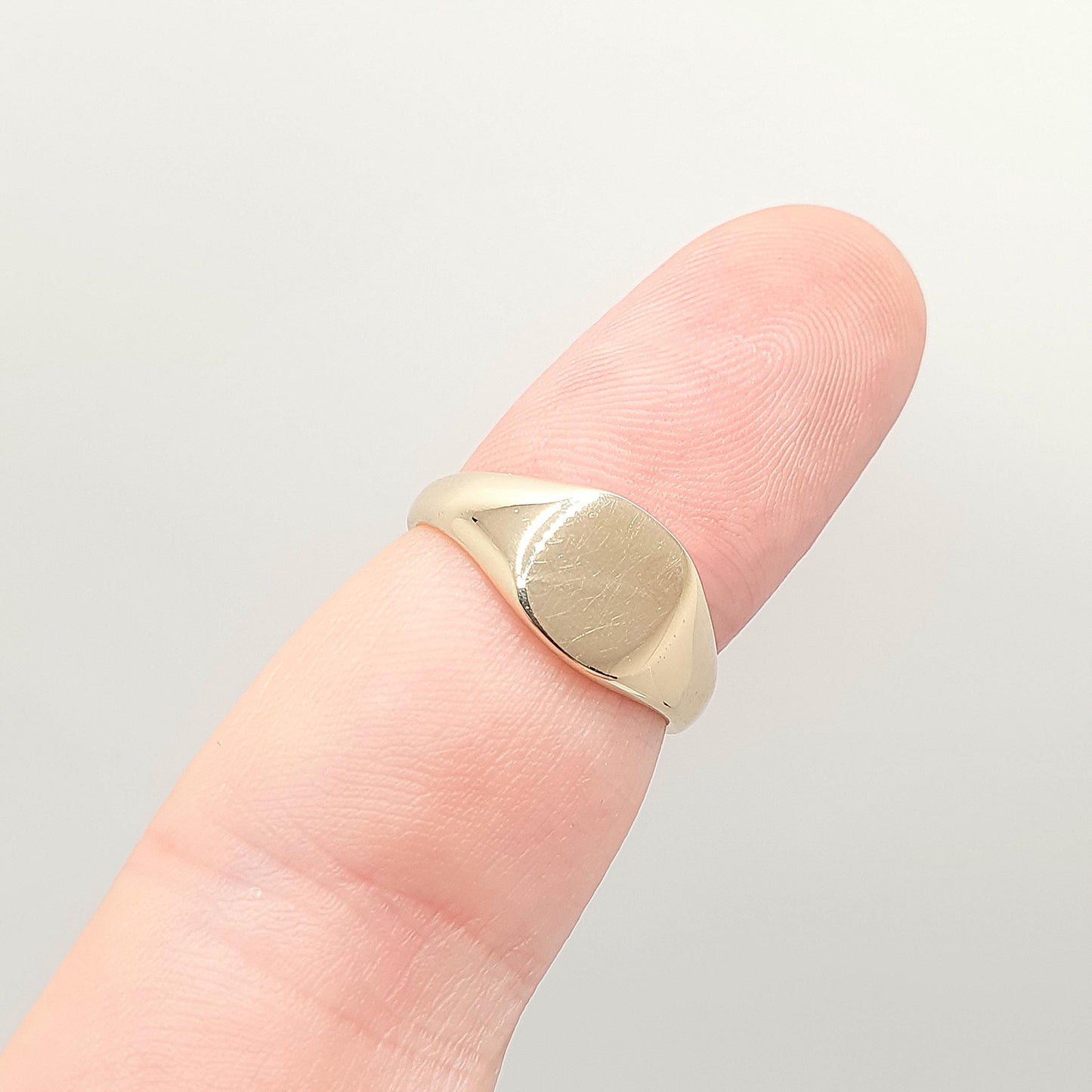Vintage 9ct Gold Square Signet Ring Solid 9k 375 9kt Plain Smooth Retro Hallmark Chunky Large Big Mens Womens Jewelry Jewellery