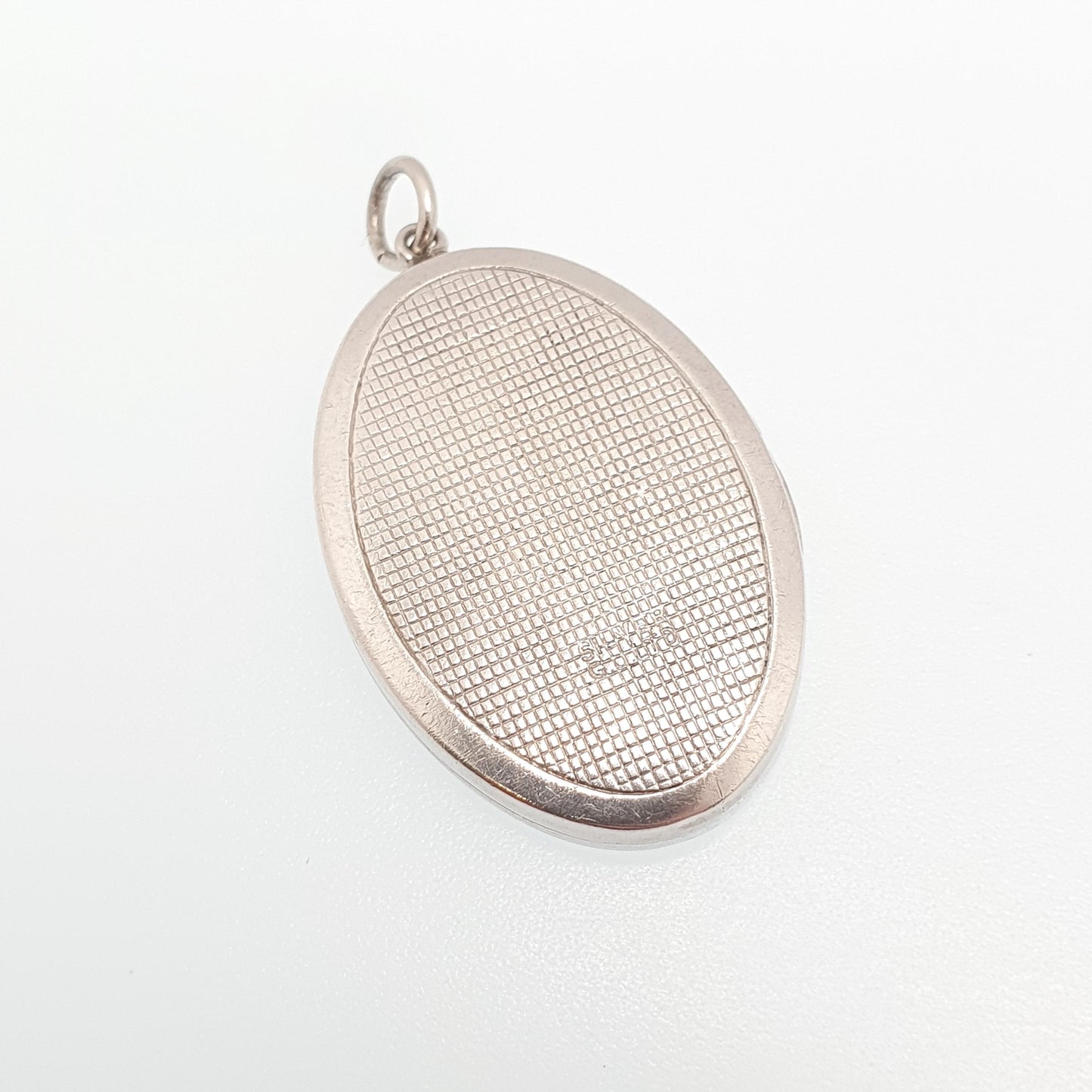 Vintage GEORG JENSEN Sterling Silver Locket Oval Scroll Embossed Necklace Pendant Hallmark Cute Picture Photo Womens Jewelry Jewellery Retro