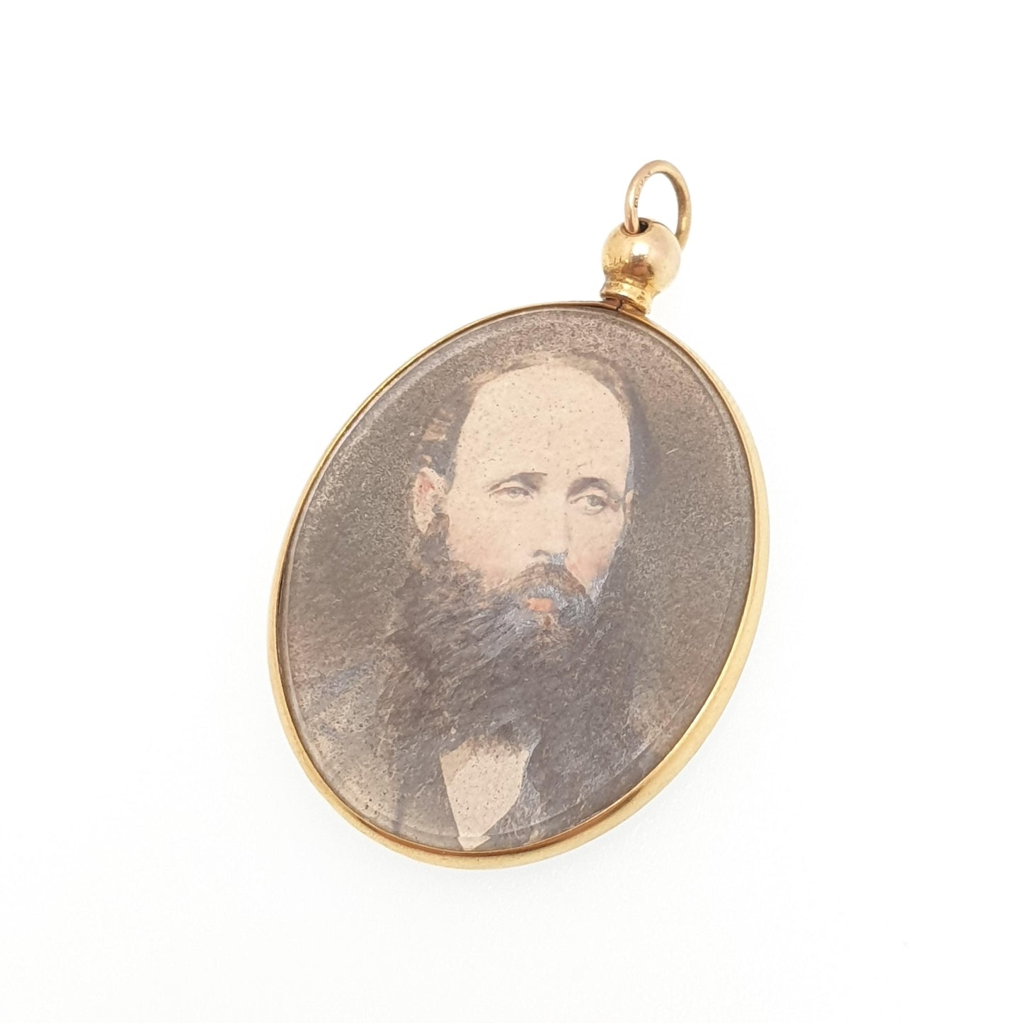 Antique 9ct Gold Locket Pendant Necklace 1910 Hallmark Solid 375 Yellow 9k 9kt Oval Plain Vintage Photo Picture Glass Gift Jewelry Jewellery