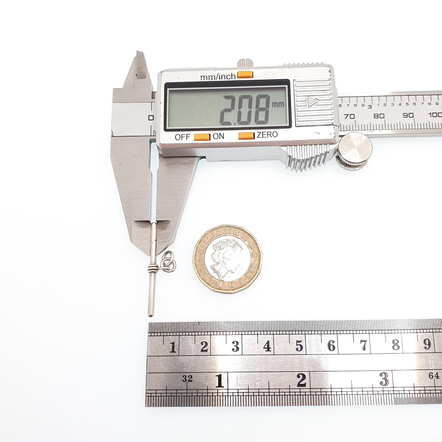 Antique Solid Silver T Bar Pendant Fob Necklace Albert Chain Pocket Watch Charm Small Albertina Vintage Mens Womens Jewelry Jewellery
