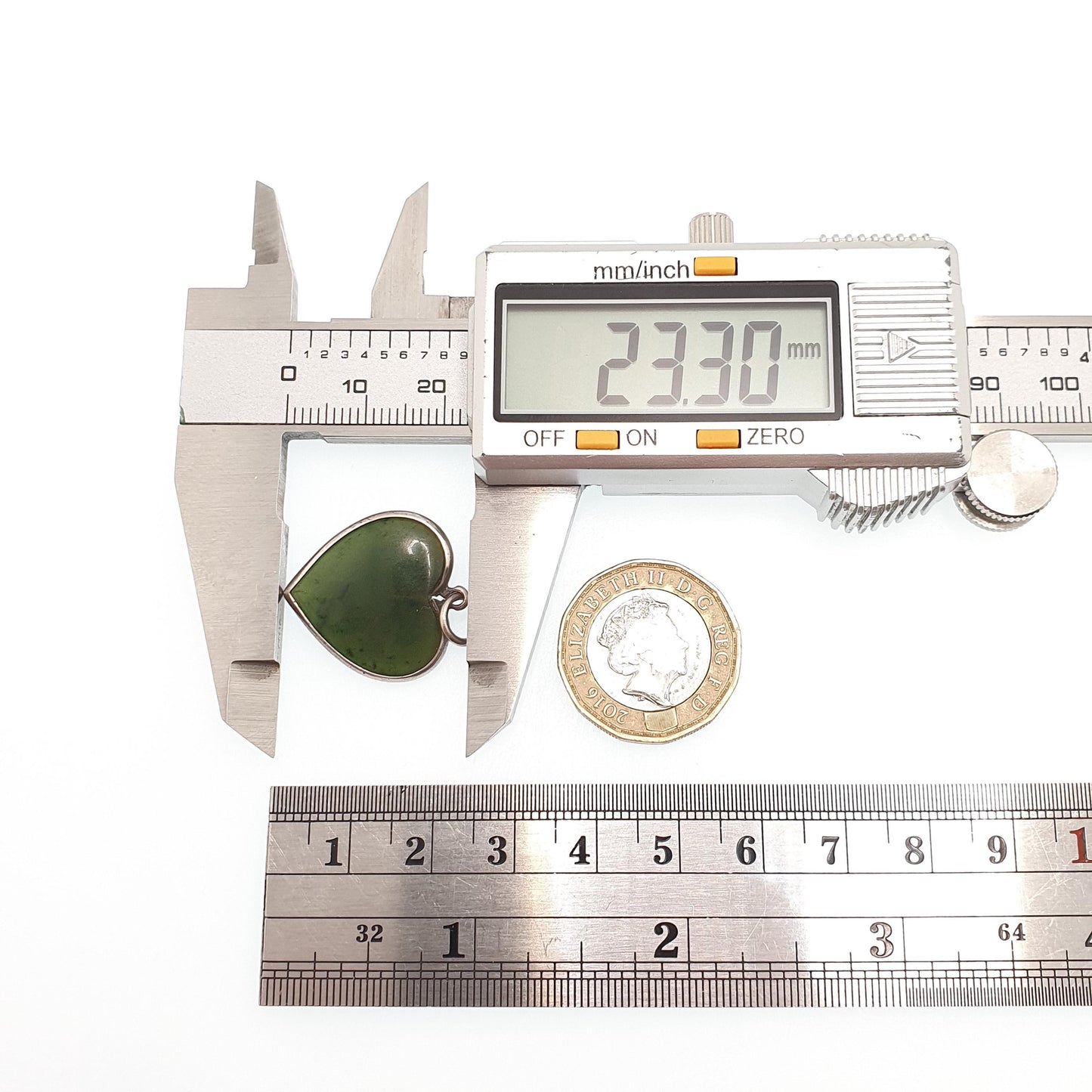 Antique Solid Silver Nephrite Jade Heart Pendant Necklace New Zealand Jadeite Love Gift Vintage Jewelry Jewellery Mens Womens