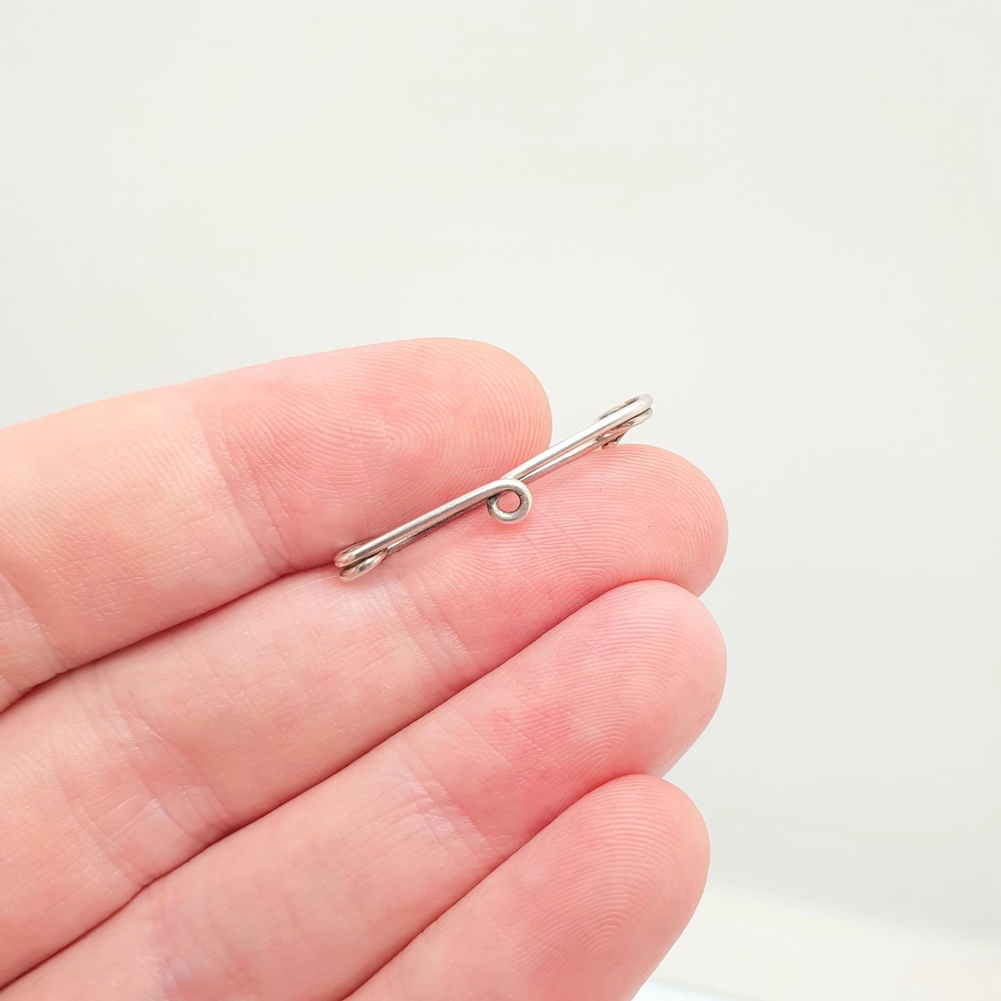 Antique Victorian Solid Silver Safety Pin Brooch Nurse Fob Genuine Authentic 1800s Fastener Clip Vintage Rare Unique Jewellery Jewelry