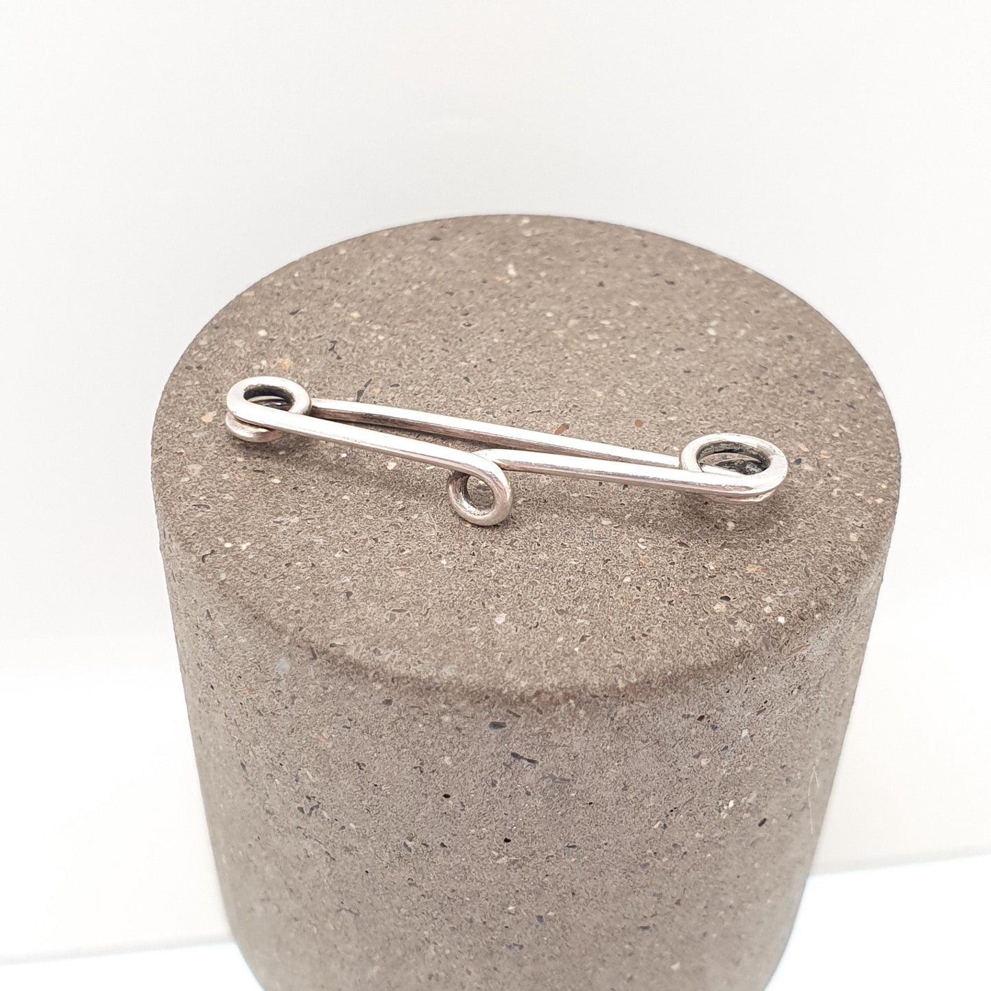 Antique Victorian Solid Silver Safety Pin Brooch Nurse Fob Genuine Authentic 1800s Fastener Clip Vintage Rare Unique Jewellery Jewelry