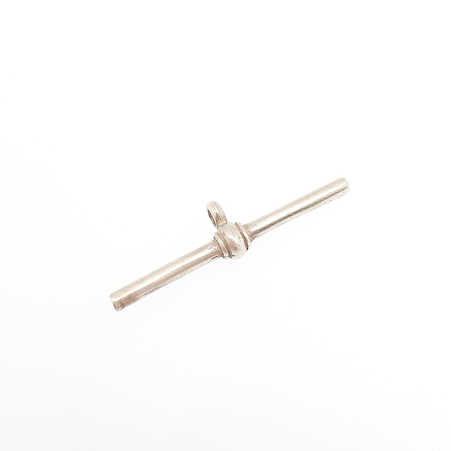 Antique Solid Silver T Bar Pendant Fob Necklace Albert Chain Pocket Watch Charm Genuine Vintage Gift Mens Womens Jewelry Jewellery