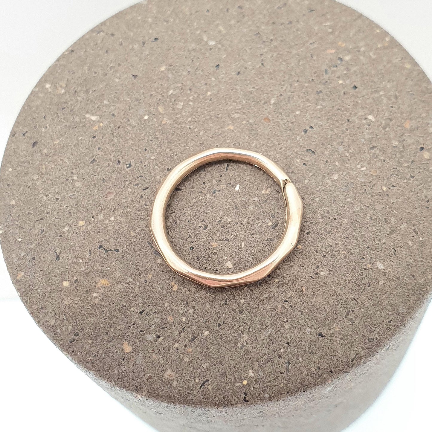 Antique 9k 9ct Gold Split Ring Genuine Victorian Early 1800s Solid 375 Faceted Jump Open Jewellery Findings Upcycle Women Vintage