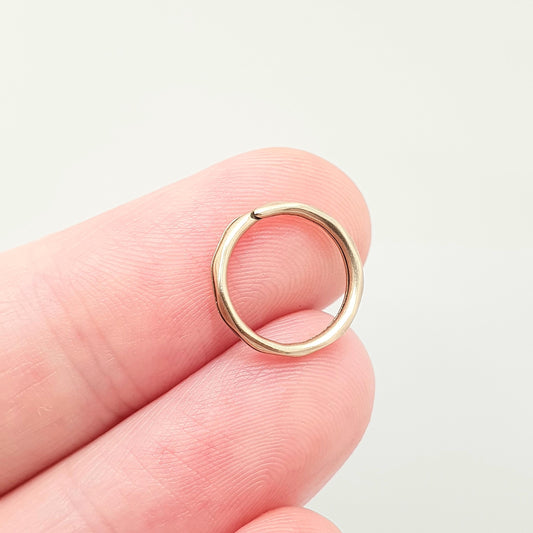 Antique 9k 9ct Gold Split Ring Genuine Victorian Early 1800s Solid 375 Faceted Jump Open Jewellery Findings Upcycle Women Vintage