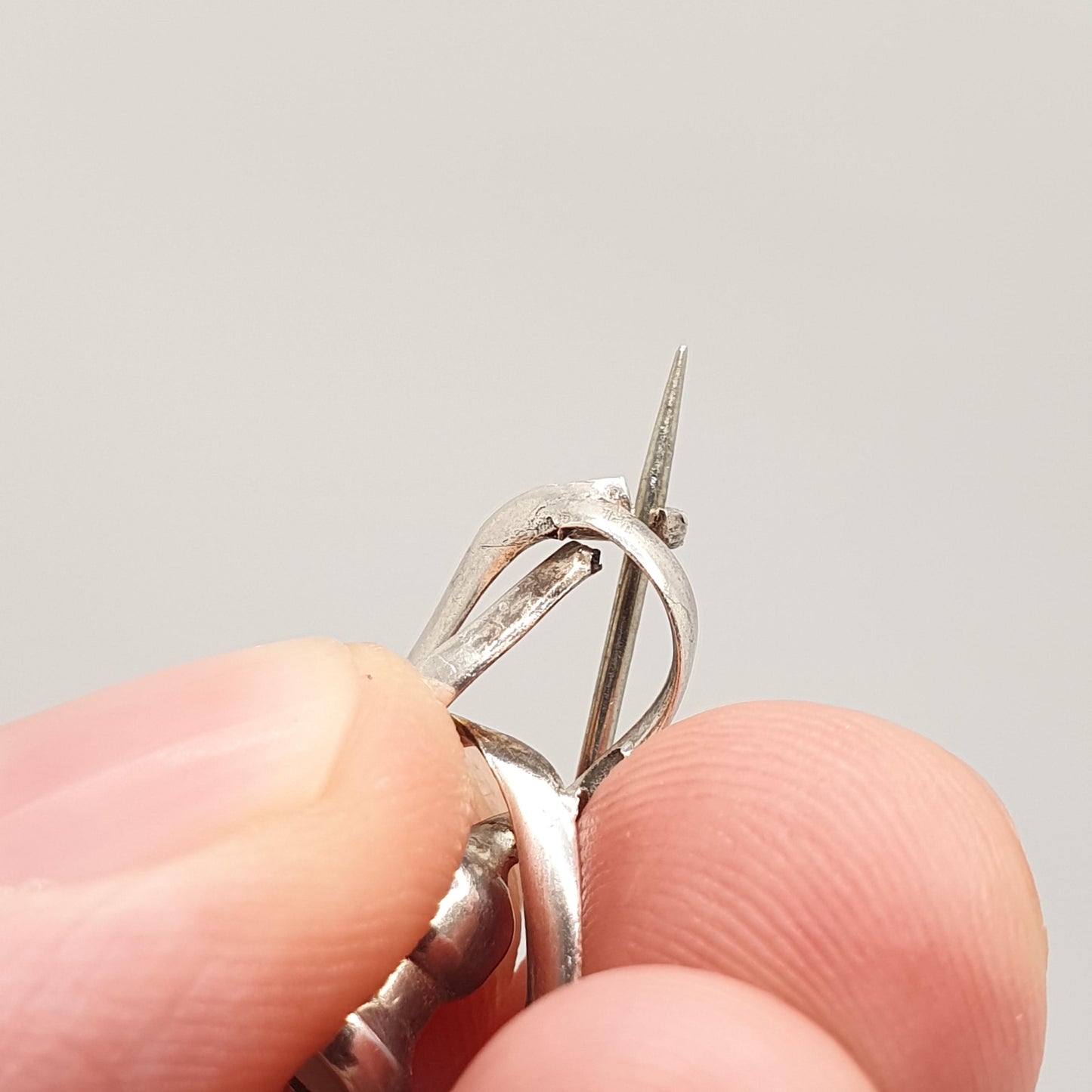 Antique CHARLES HORNER Sterling Silver Knot Brooch Thistle Mother of Pearl Art Nouveau Infinity Genuine Pin Solid Vintage Jewelry Jewellery