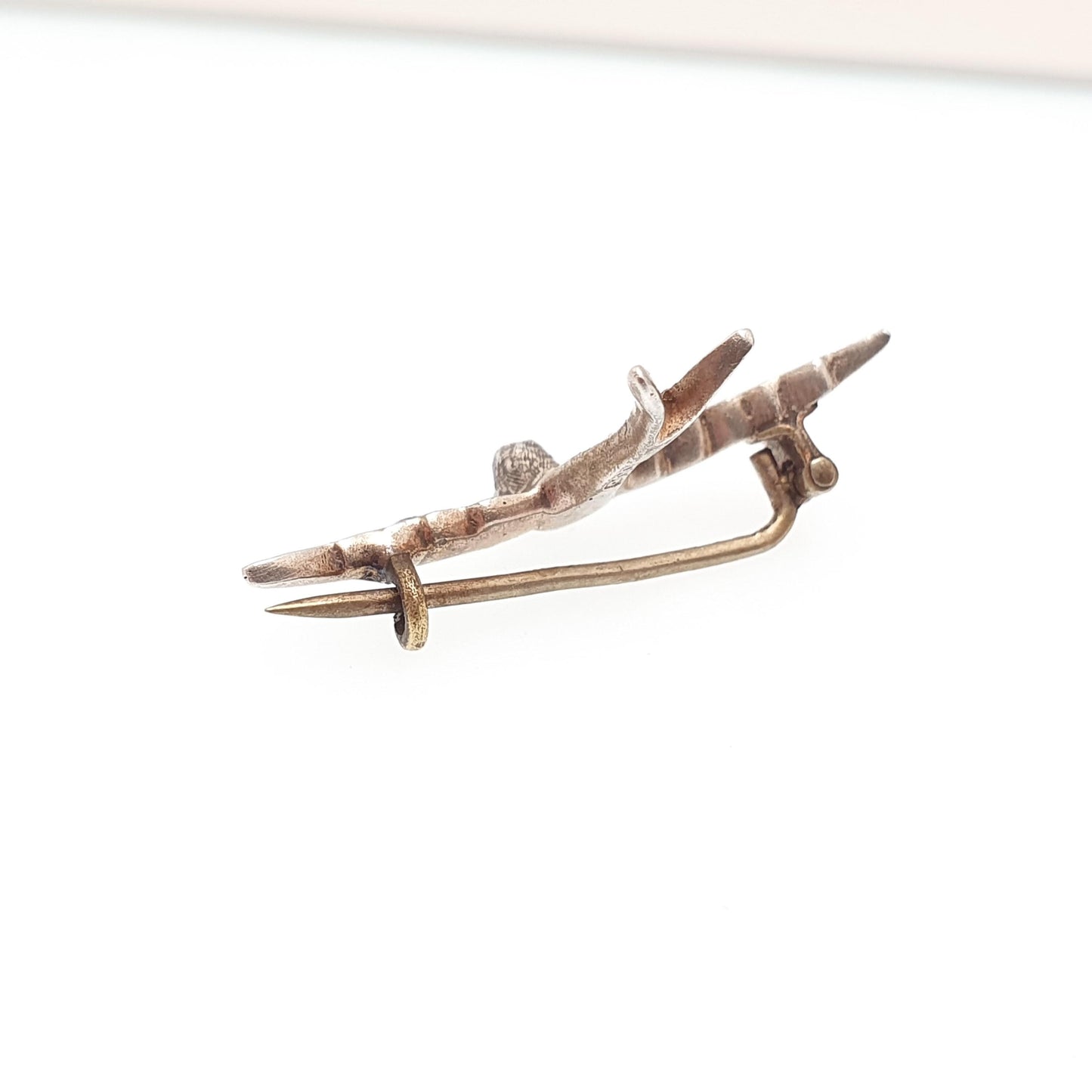 Antique Sterling Silver Bird Brooch Pin Diamond Paste Victorian Cute Sweet Swallow Vintage 1800s Songbird Ladies Womens Jewelry Jewellery