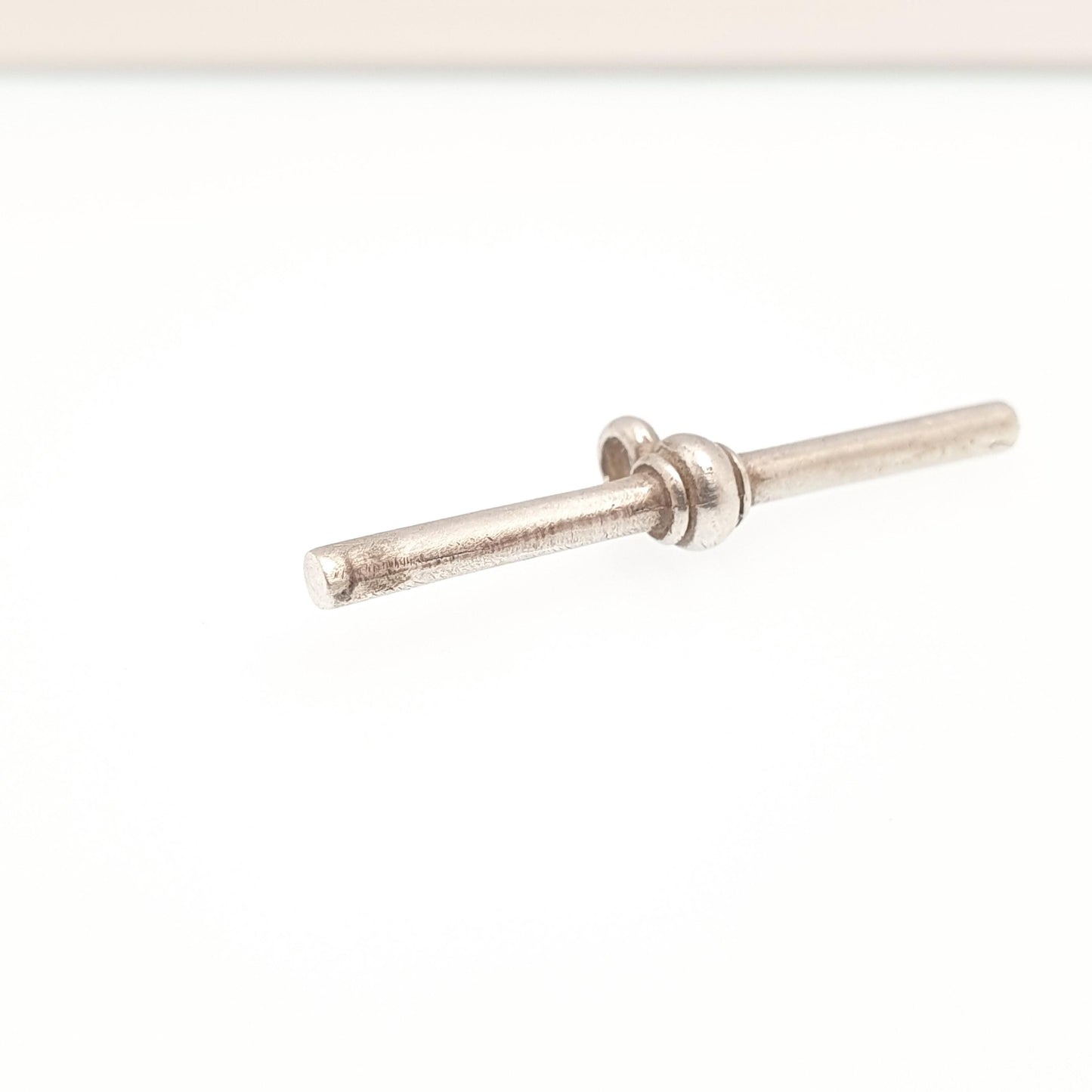Antique Solid Silver T Bar Pendant Fob Necklace Albert Chain Pocket Watch Charm Genuine Vintage Gift Mens Womens Jewelry Jewellery