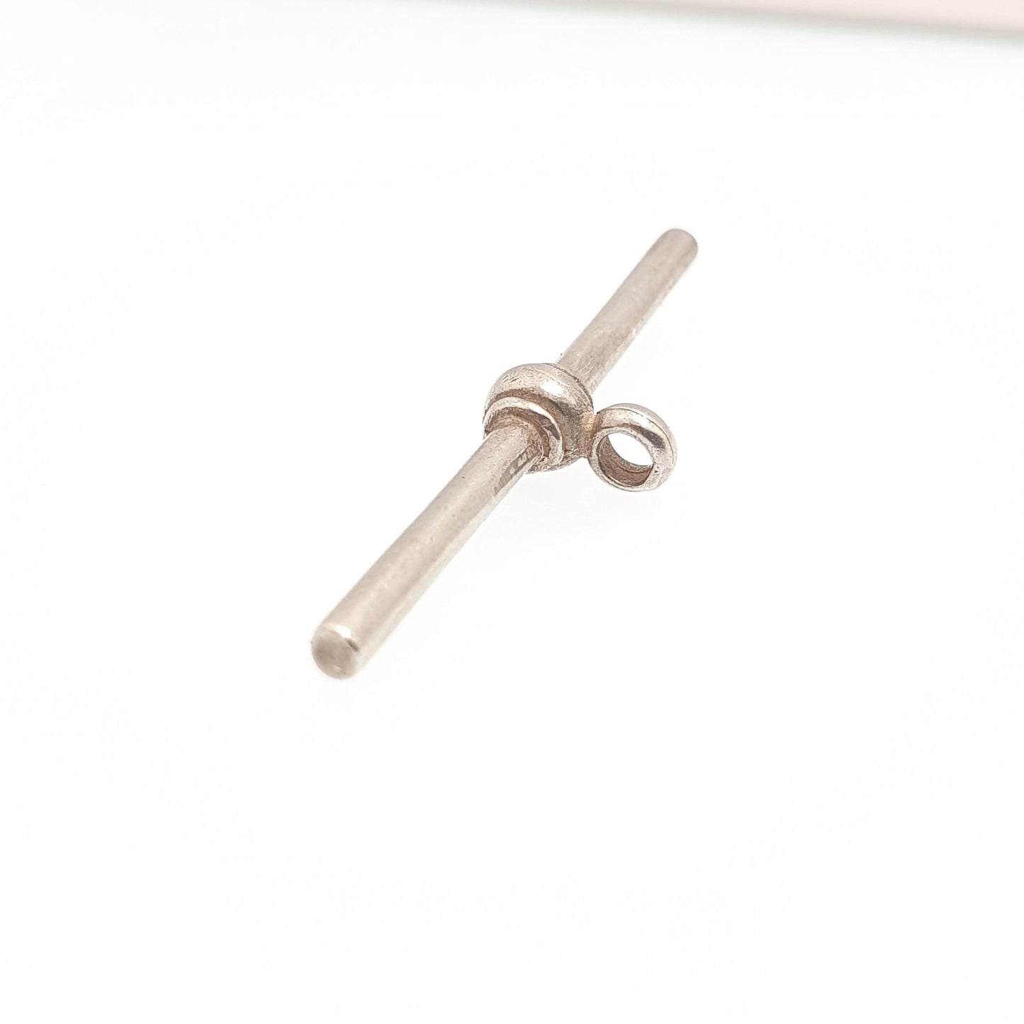 Antique Solid Silver T Bar Pendant Fob Necklace Albert Chain Pocket Watch Charm Genuine Vintage Gift Mens Womens Jewelry Jewellery