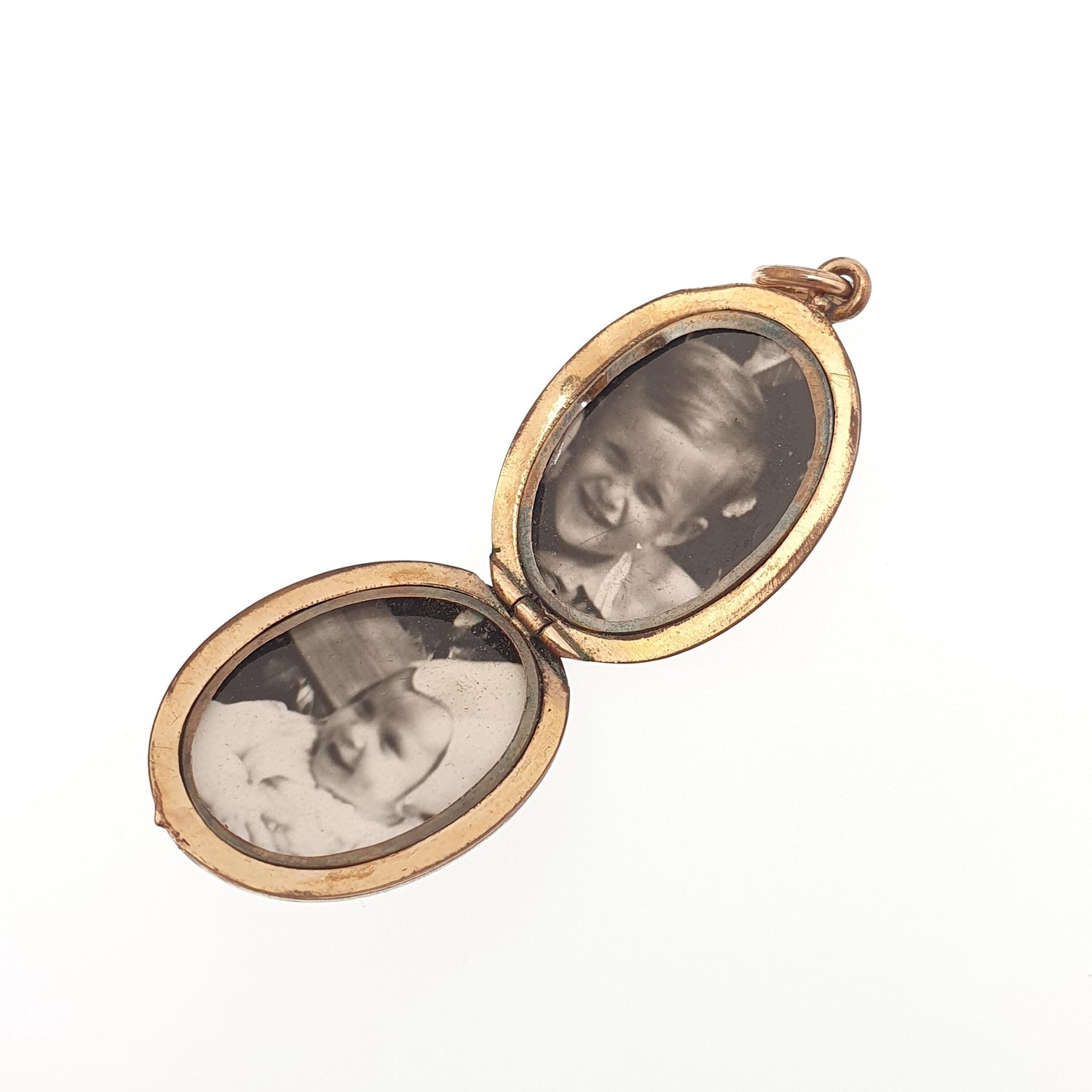 Antique Rolled Gold Locket Ruby Paste Star Necklace Pendant Gold Filled Flower Oval Gift Edwardian Round Vintage Jewellery Jewelry