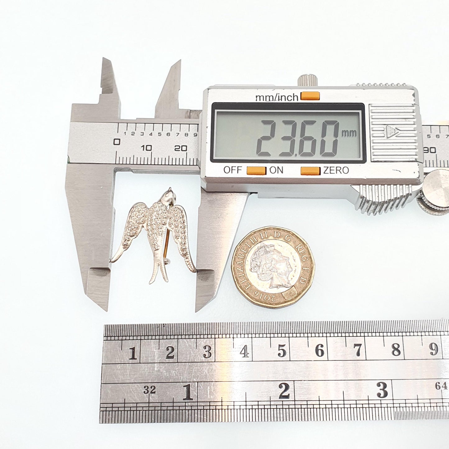 Antique Solid Silver Swallow Bird Brooch Victorian Sweetheart Pastry Cutter Birds Cute Swallow Swift Gift Rare Pin Vintage Jewelry Jewellery