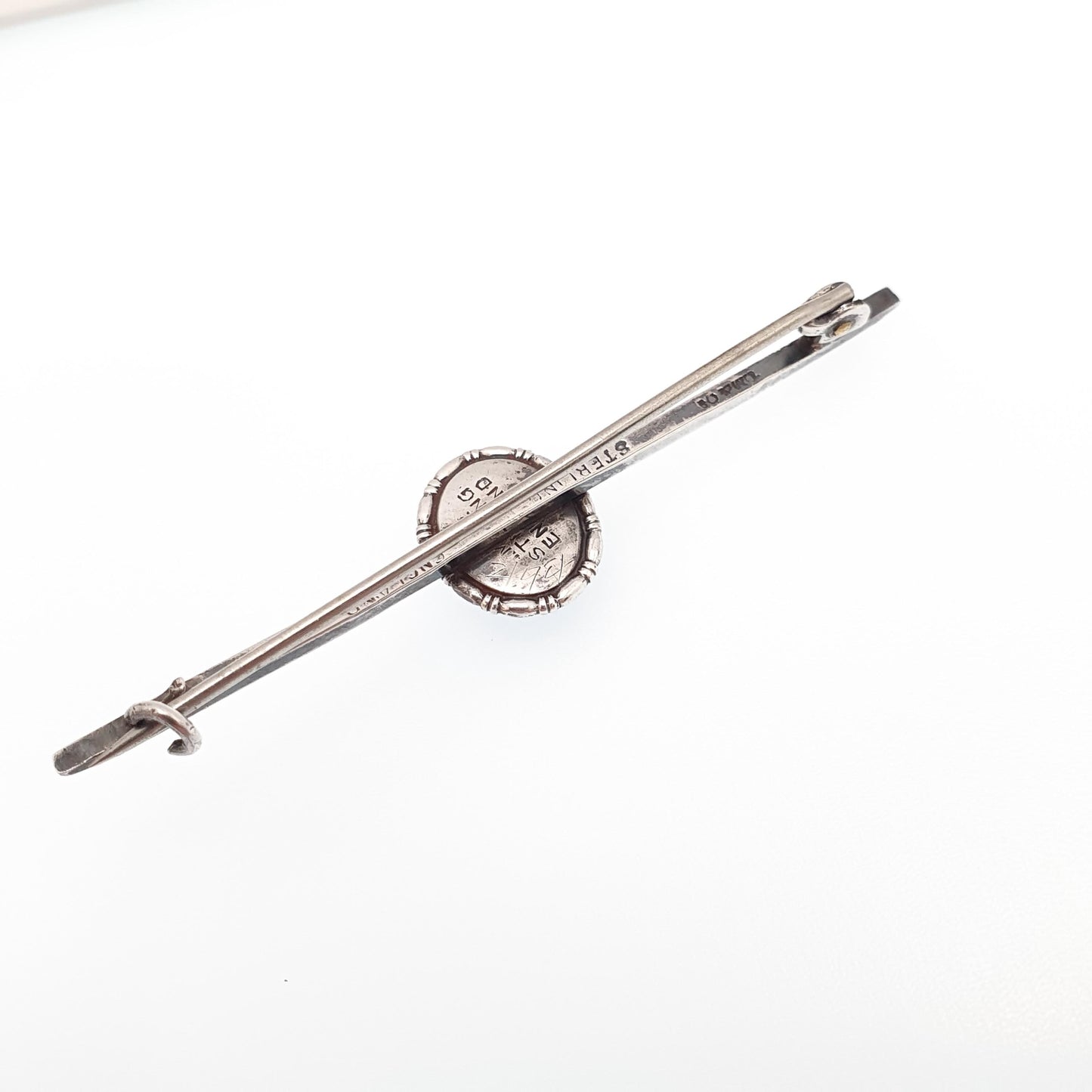 Antique Sterling Silver Butterfly Wing Brooch Bar Pin Art Deco Morpho Blue Oval Womens Jewelry TLM Handmade 1920s Vintage Insect Jewellery