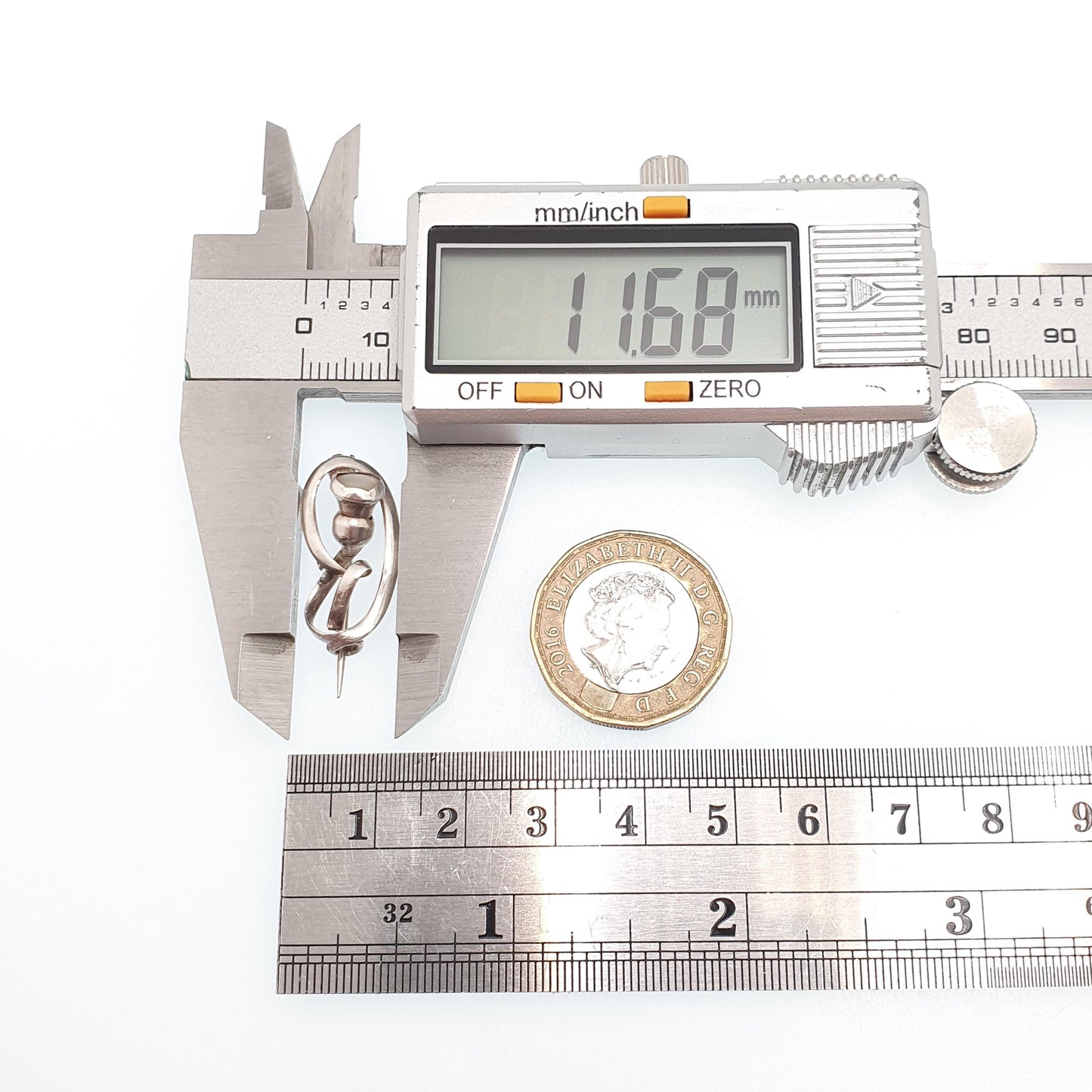 Antique CHARLES HORNER Sterling Silver Knot Brooch Thistle Mother of Pearl Art Nouveau Infinity Genuine Pin Solid Vintage Jewelry Jewellery