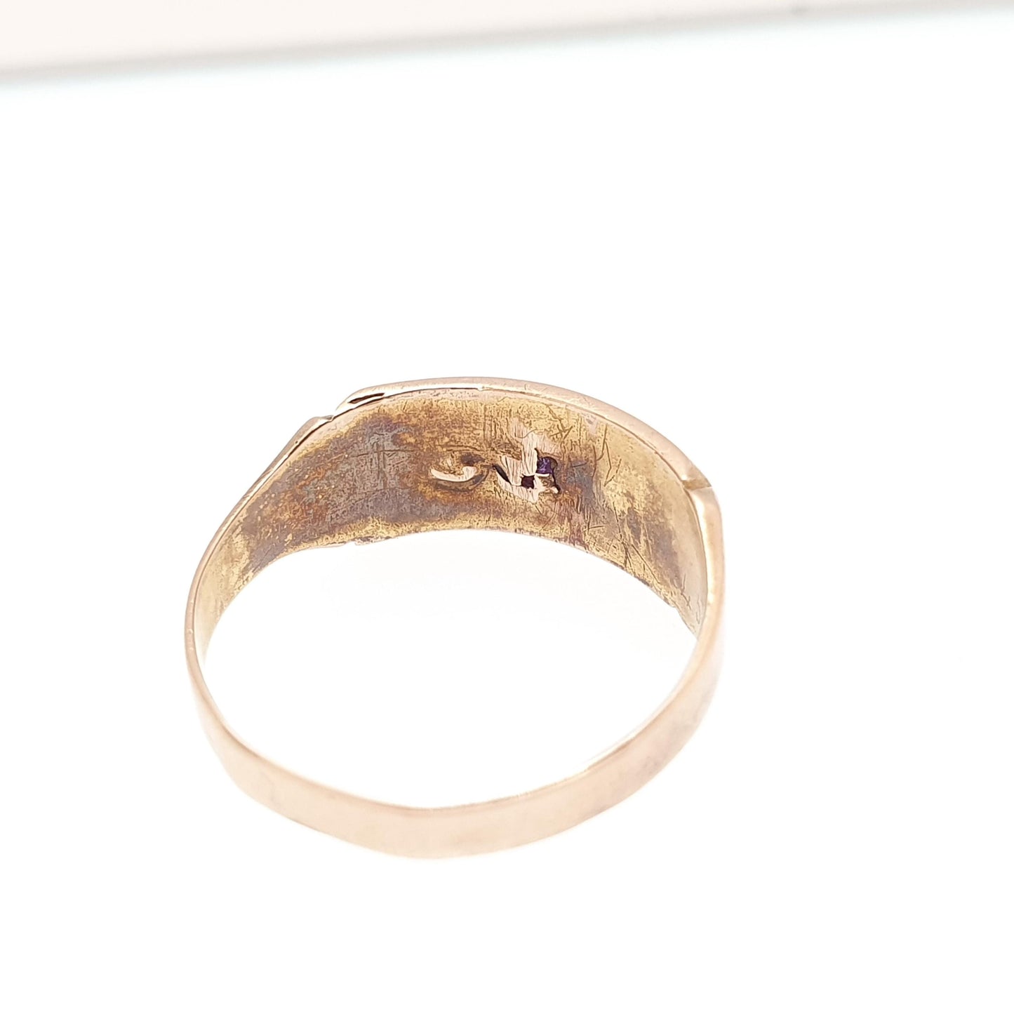 Antique 15ct Gold Amethyst & Seed Pearl Ring Victorian Seed Pearl 1888 Hallmark Solid 625 15 Carat Estate Womens Vintage Jewelry Jewellery