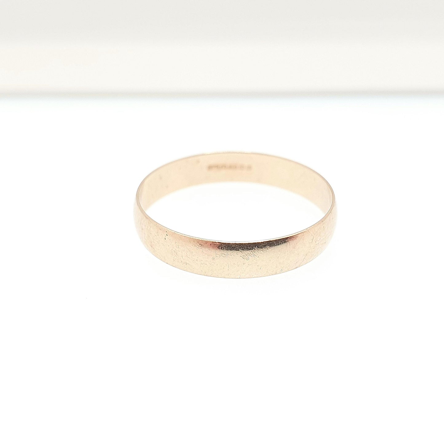 Vintage 9ct 9kt Gold Band Ring Wedding Plain Smooth Hallmarked Solid 375 9k Stacking Stacker Gift Yellow Mens Womens Fine Jewelry Jewellery