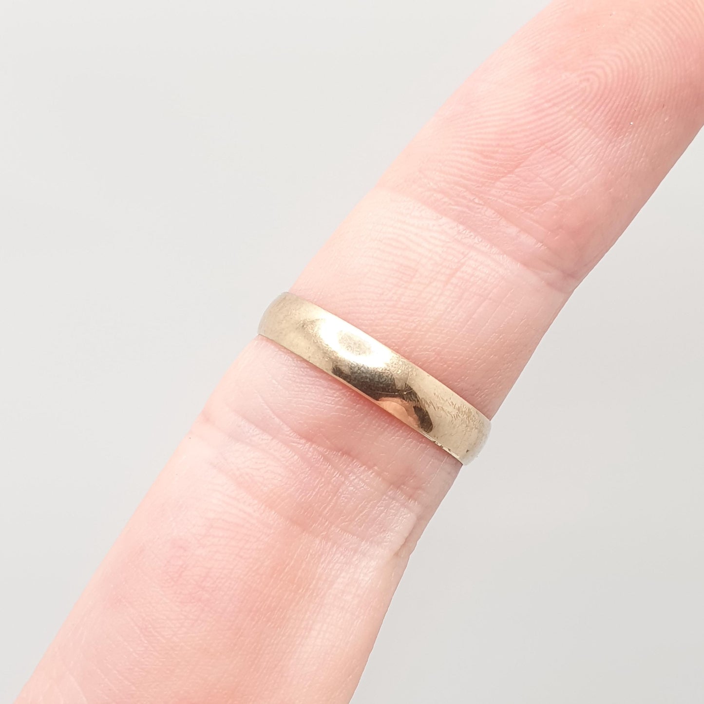 Vintage 9ct 9kt Gold Band Ring Wedding Plain Smooth Hallmarked Solid 375 9k Stacking Stacker Gift Yellow Mens Womens Fine Jewelry Jewellery