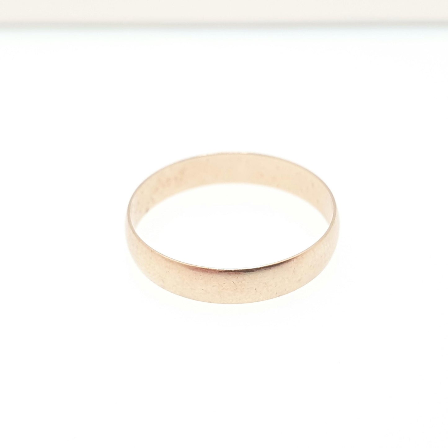 Vintage 9ct 9kt Gold Band Ring Wedding Plain Smooth Hallmarked Solid 375 9k Stacking Stacker Gift Yellow Mens Womens Fine Jewelry Jewellery