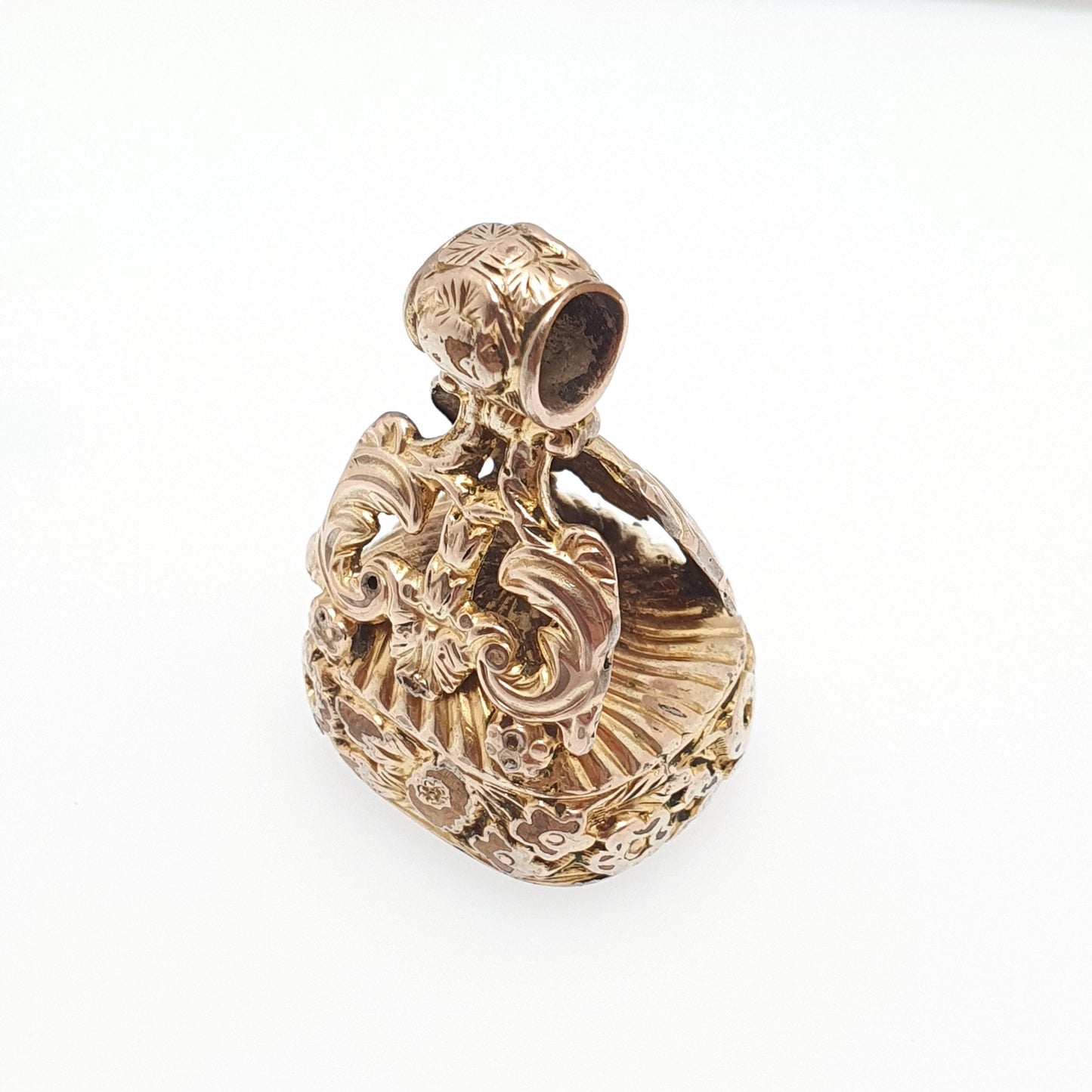 Antique Victorian Rolled Gold Fob Pendant Large Carnelian Quartz Necklace Big Gemstone Gold Filled Albert Seal Vintage Jewellery Jewelry