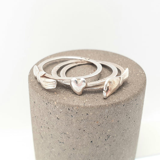 Vintage Sterling Silver Gimmel Ring Fede Hand Hiding Heart Mexican Solid 925 Friendship Loyalty Folding Retro Mens Womens Jewelry Jewellery