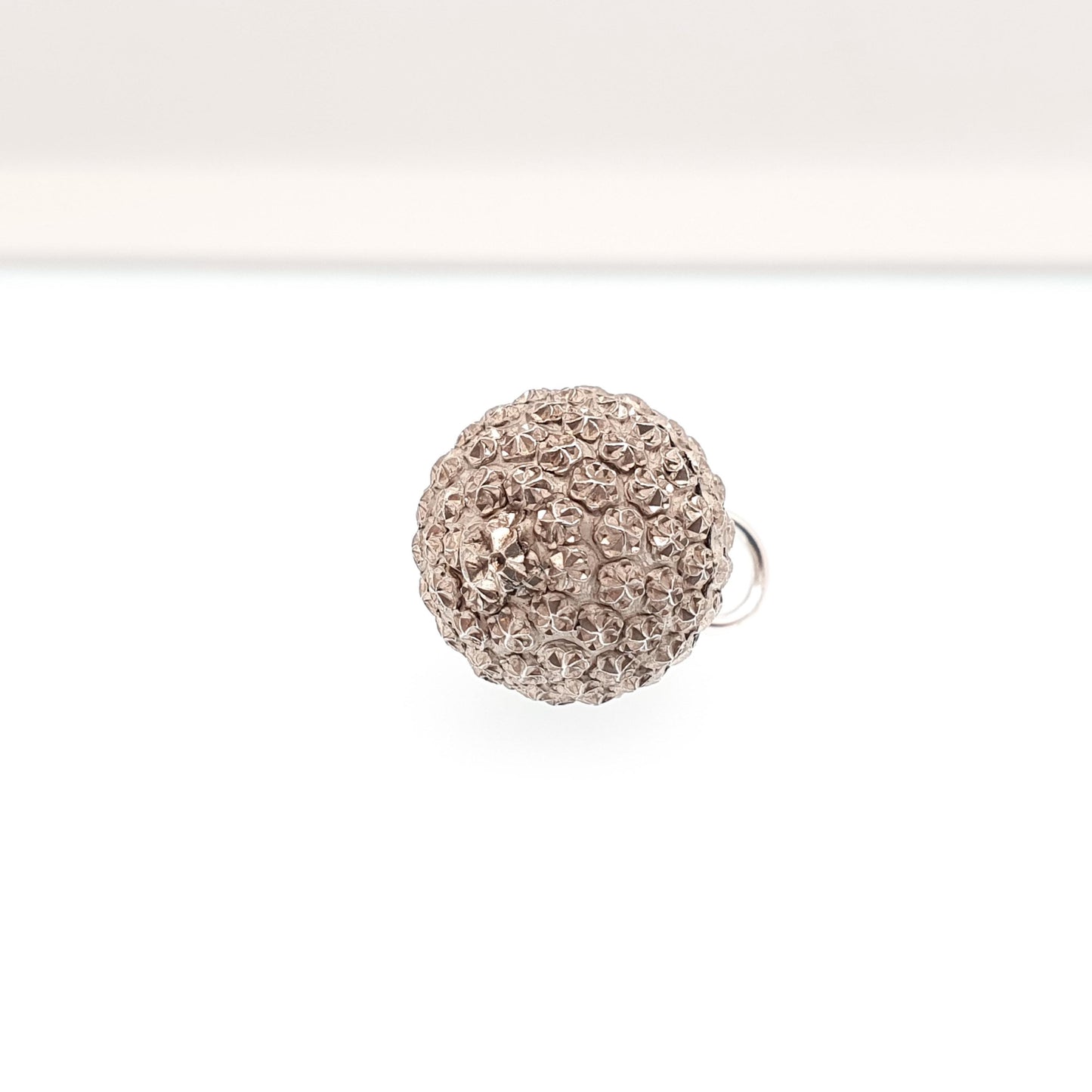 Antique Victorian Solid Silver Bead Ball Pendant Charm Necklace Pastry Cutter Globe Sweetheart Genuine 1800s Aesthetic Jewelry Jewellery