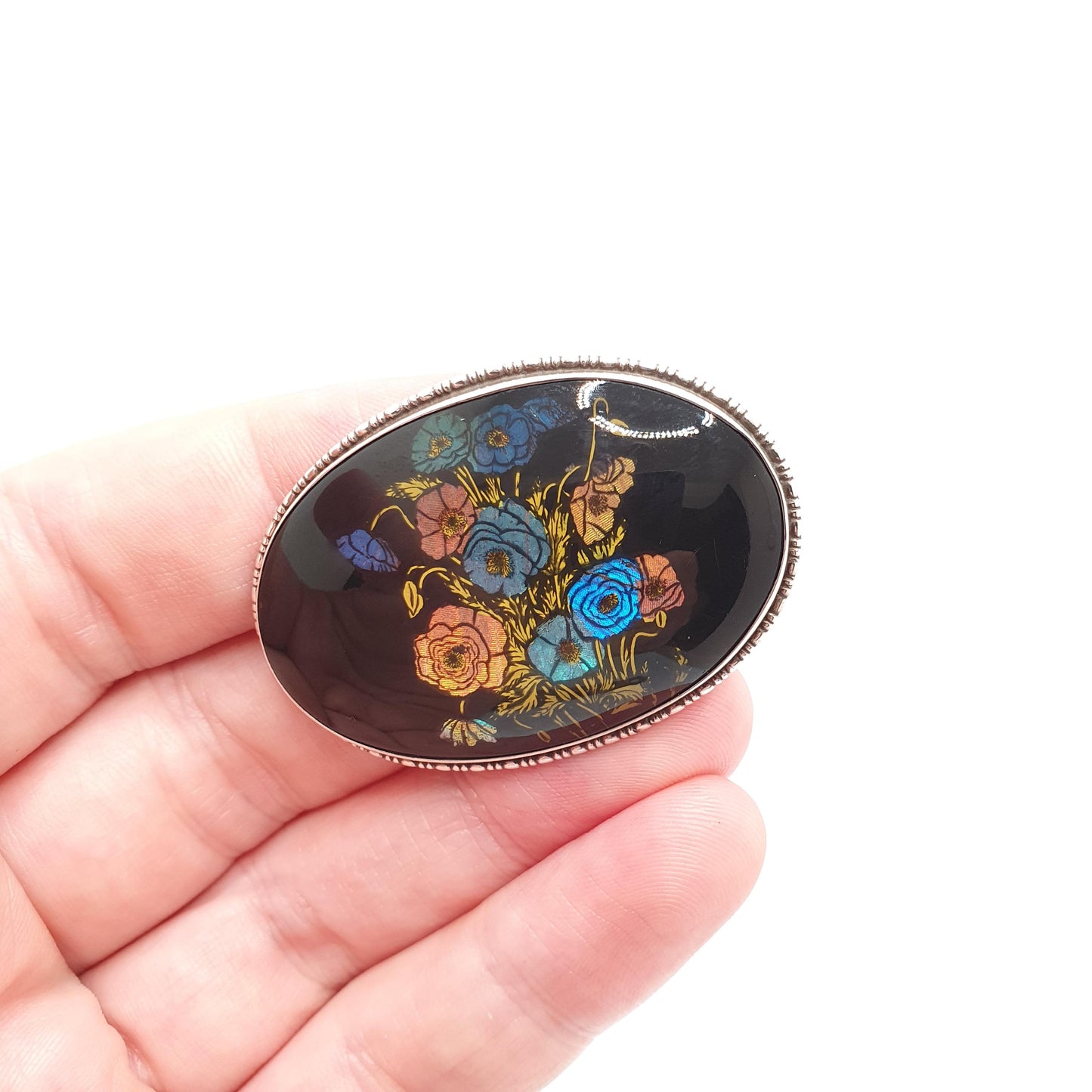 Antique Sterling Silver Butterfly Wing Flower Brooch Pin Large Big TLM Genuine Art Deco Elegant Insect Handmade Vintage Jewellery Jewelry