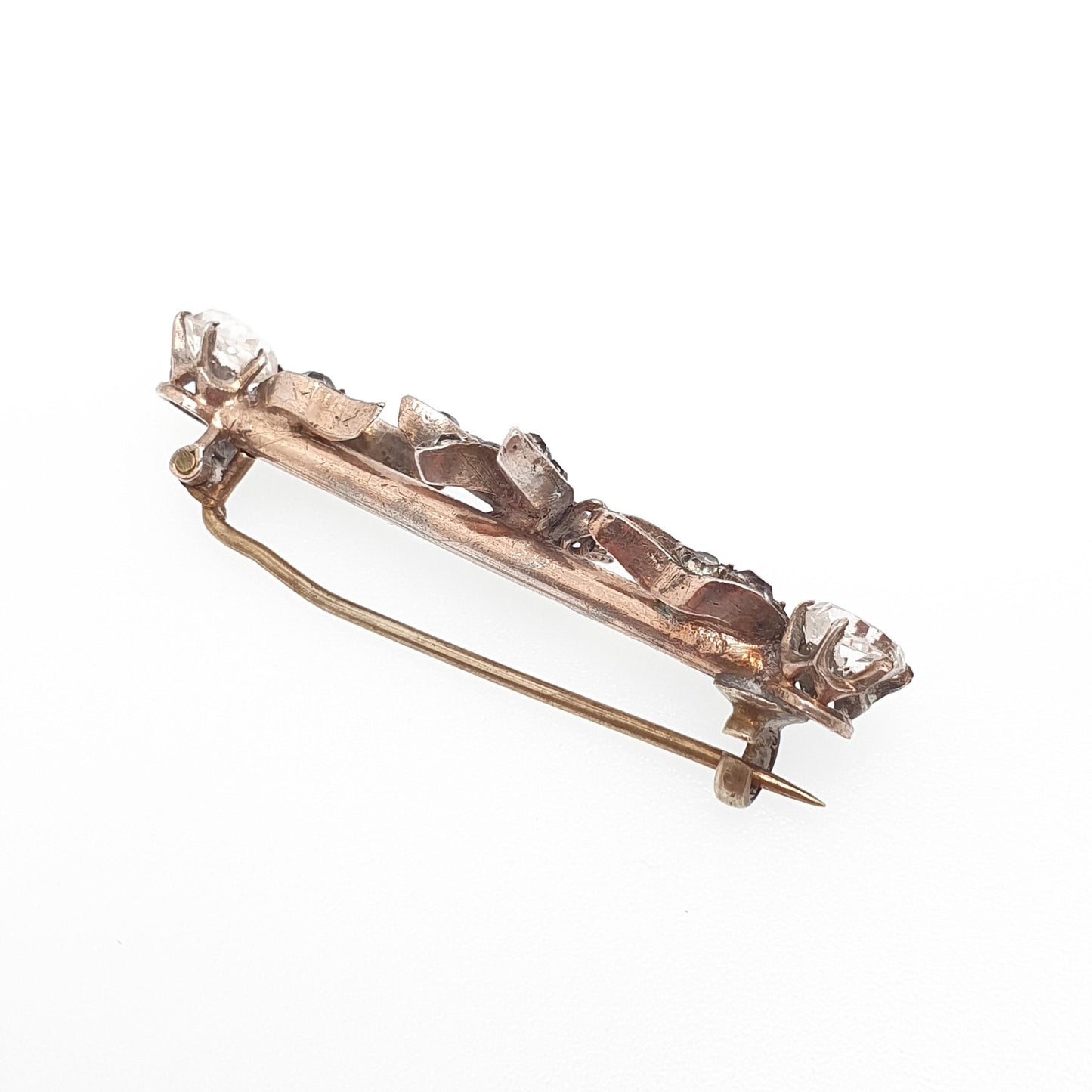 Antique Victorian Fly Brooch Solid Silver Diamond Paste Pastes Bar Pin Vintage 1800s Bug Insect Gift Vintage  Rare Womens Jewelry Jewellery