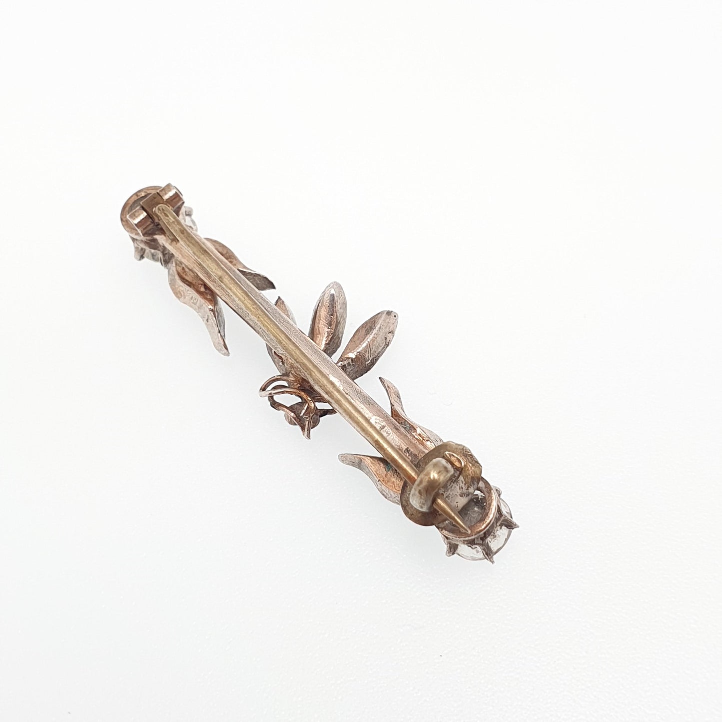 Antique Victorian Fly Brooch Solid Silver Diamond Paste Pastes Bar Pin Vintage 1800s Bug Insect Gift Vintage  Rare Womens Jewelry Jewellery