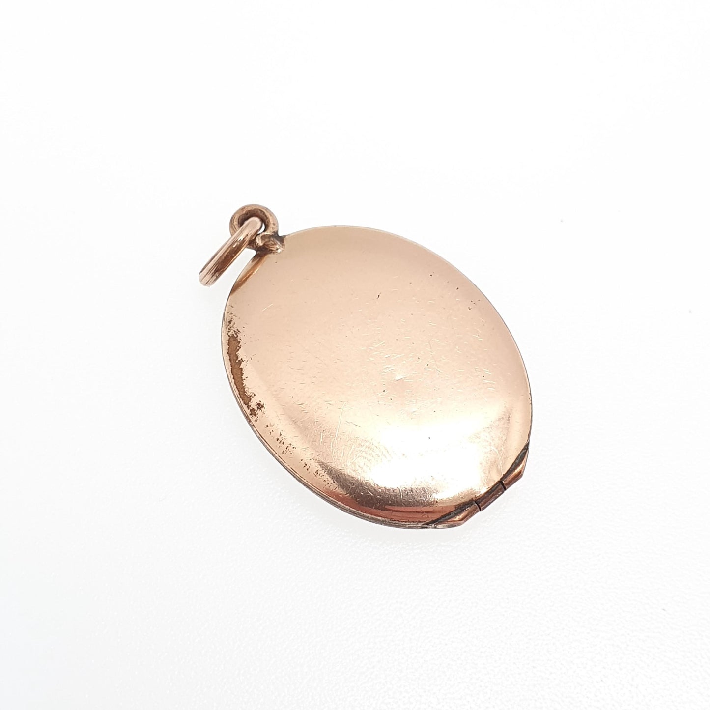 Antique Rolled Gold Locket Ruby Paste Star Necklace Pendant Gold Filled Flower Oval Gift Edwardian Round Vintage Jewellery Jewelry
